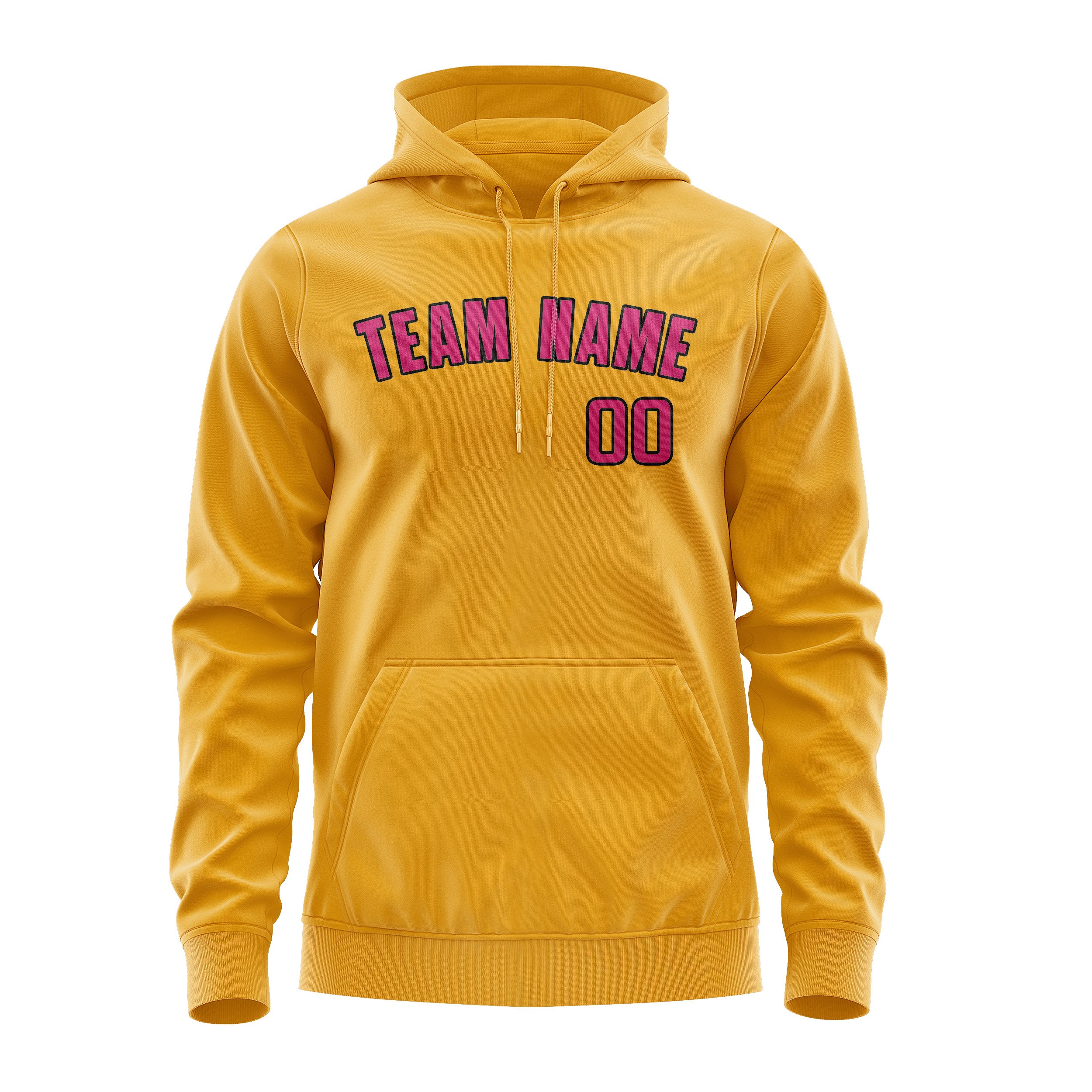 Maßgeschneidertes Gelb Rosarot Hoodie
