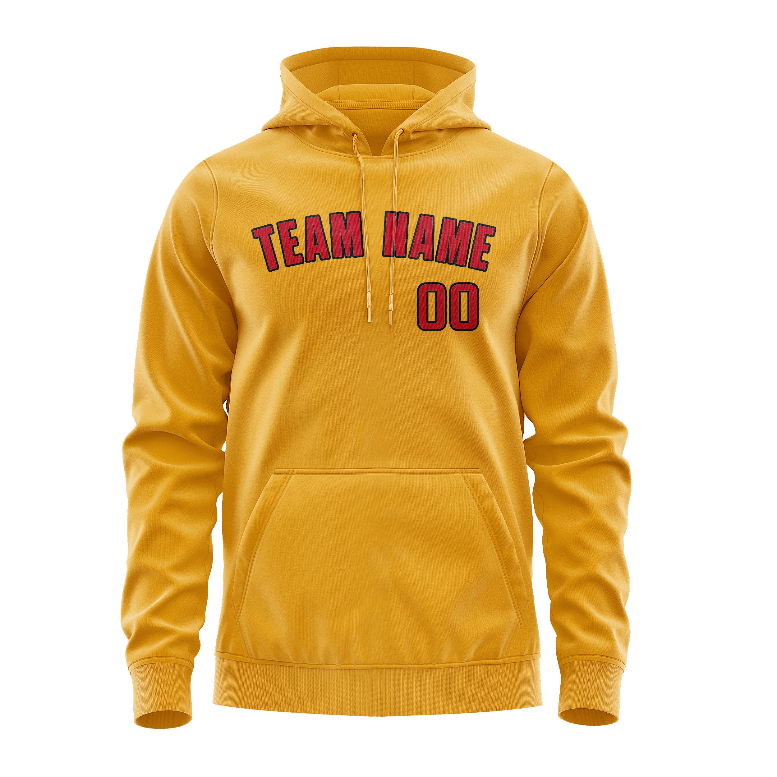 Maßgeschneidertes Gelb Rot Hoodie