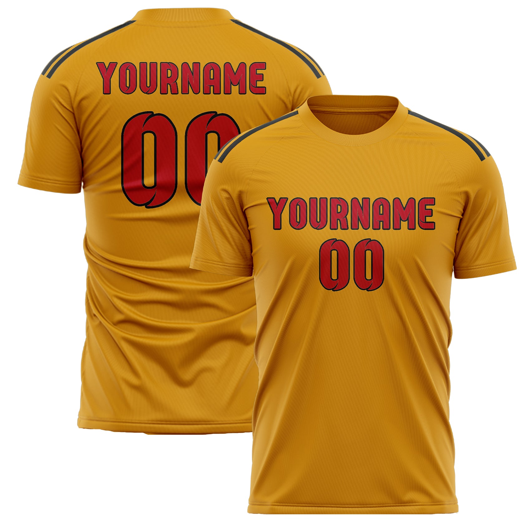 Benutzerdefiniertes Professionelles Gelb Rot Fußballtrikot