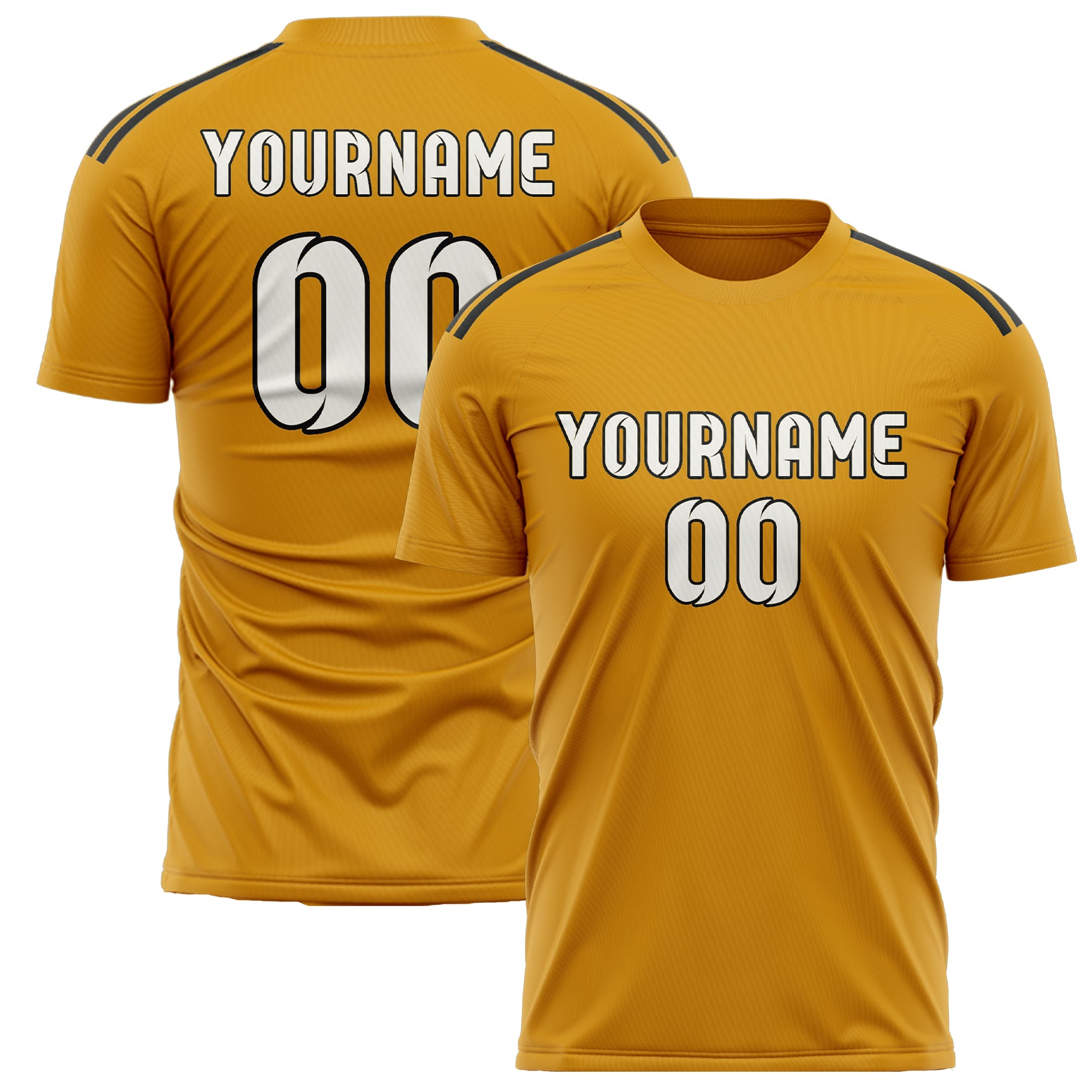 Benutzerdefiniertes Professionelles Gelb Weiß Fußballtrikot