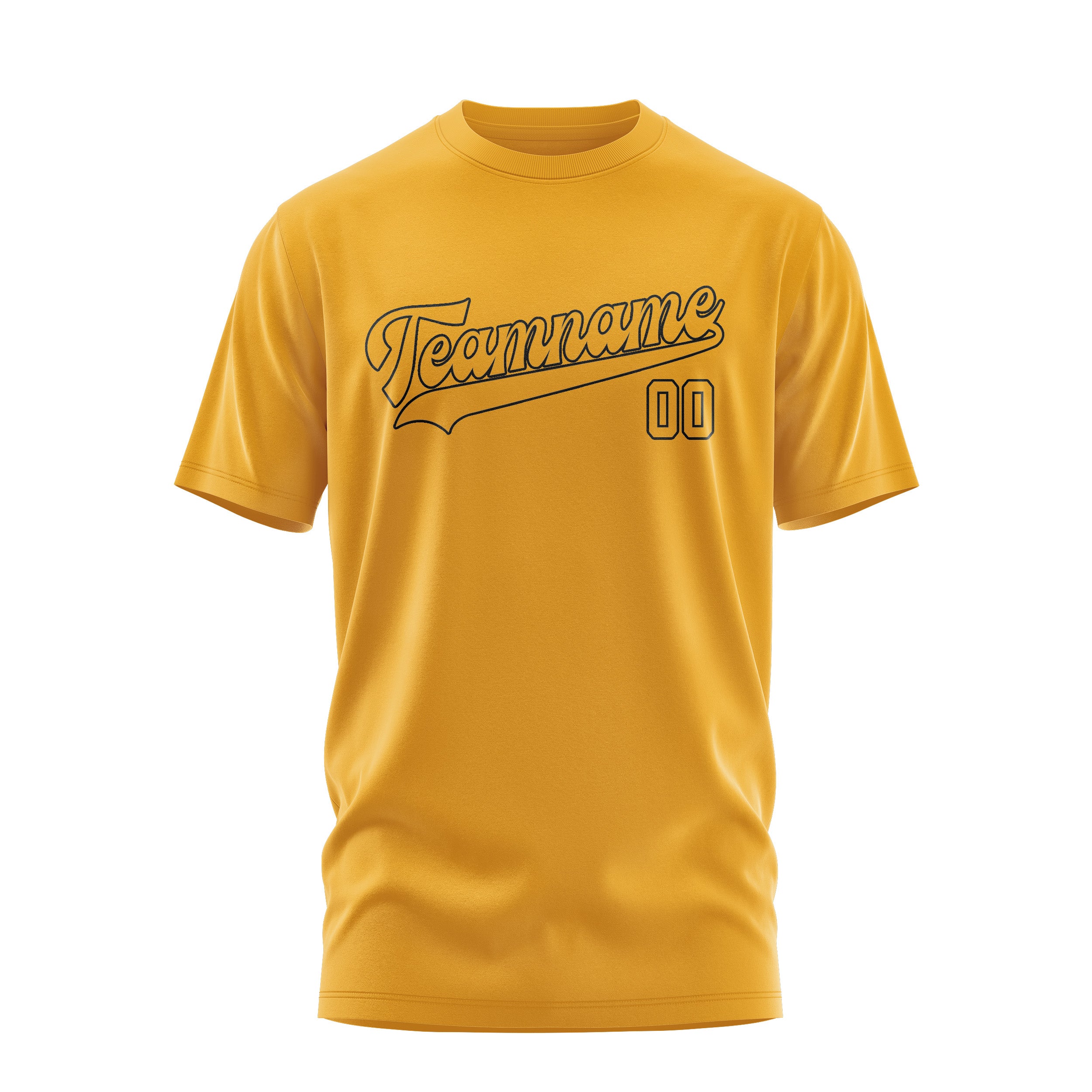 Maßgeschneidertes Gelb Gelb T-Shirt