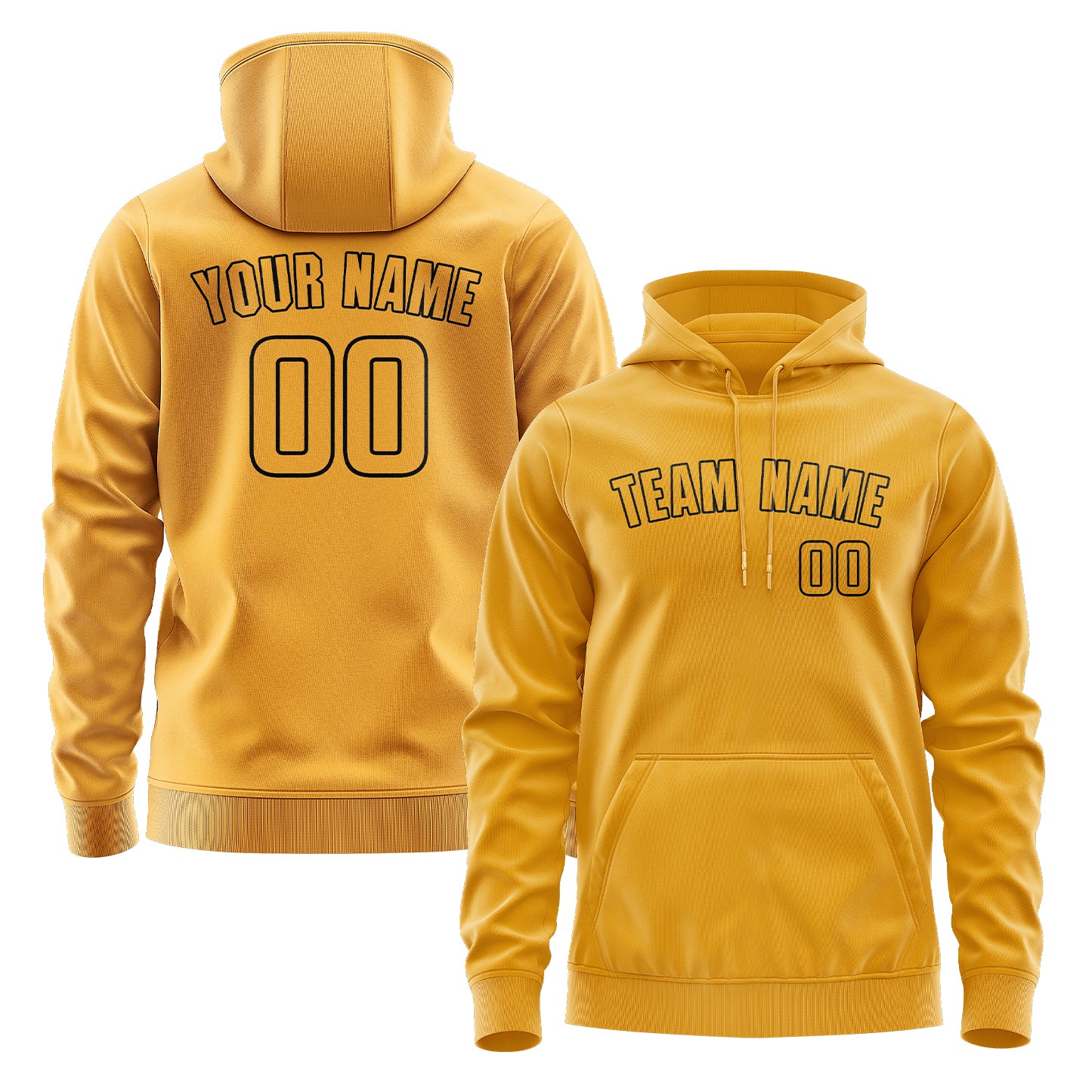 Maßgeschneidertes Gelb Gelb Hoodie
