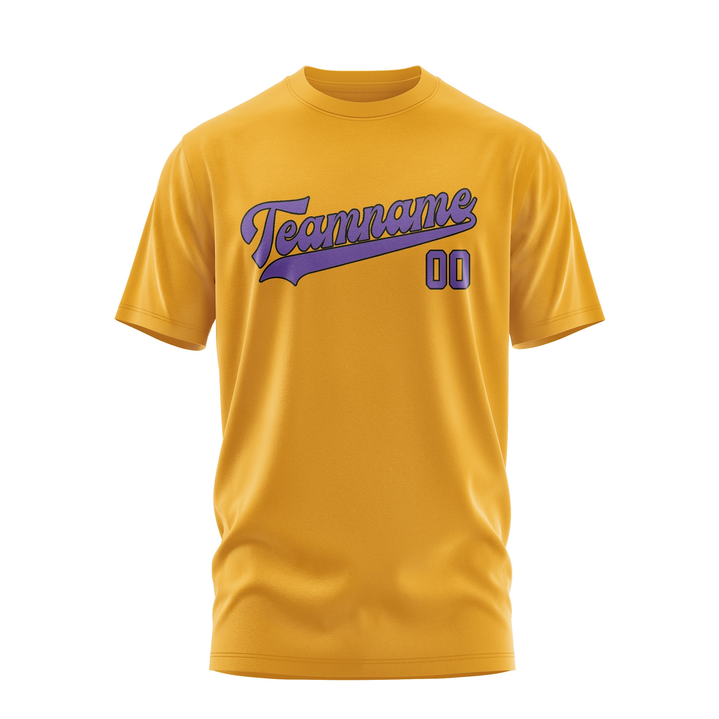 Maßgeschneidertes Gelb Lavendel T-Shirt