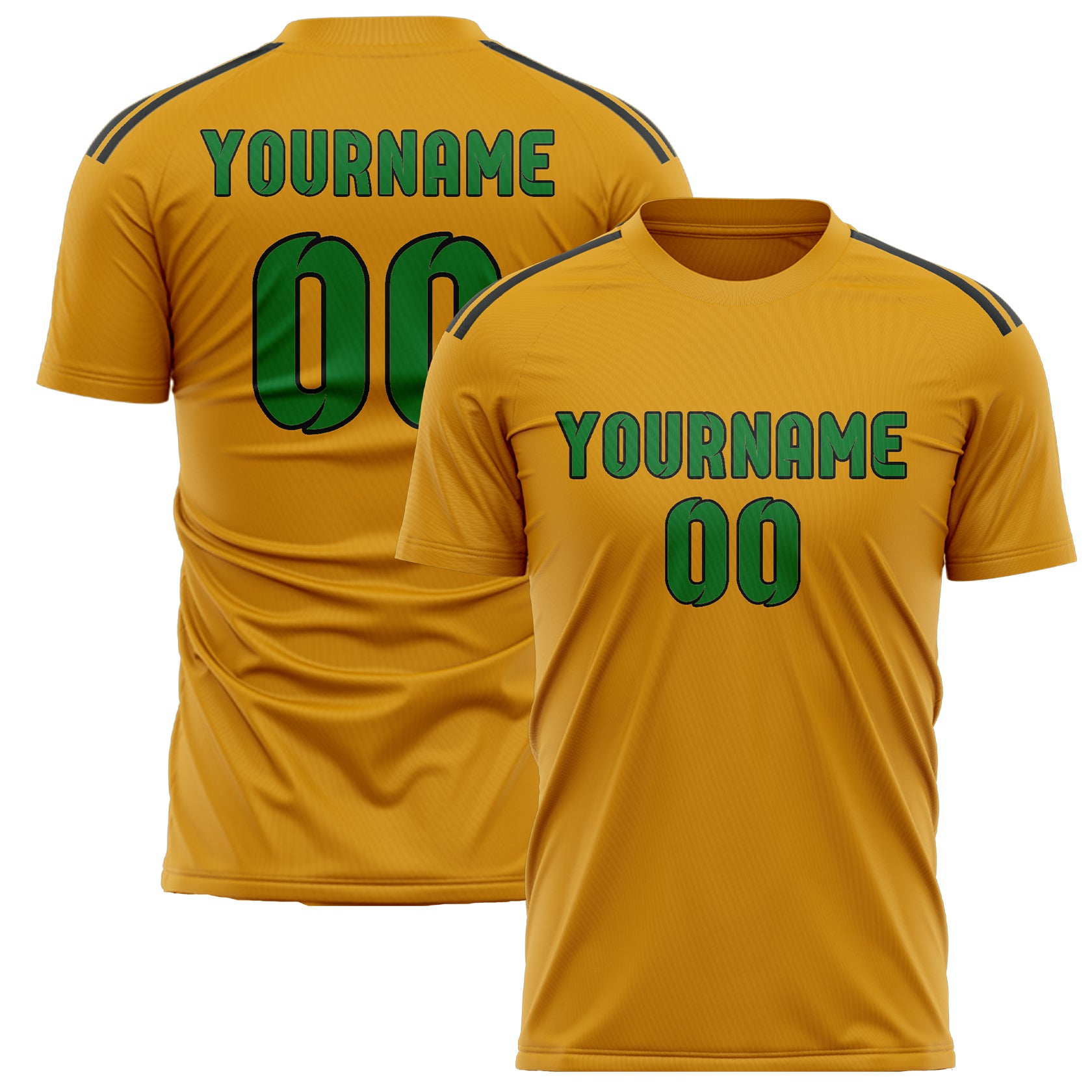 Benutzerdefiniertes Professionelles Gelb Smaragdgrün Fußballtrikot