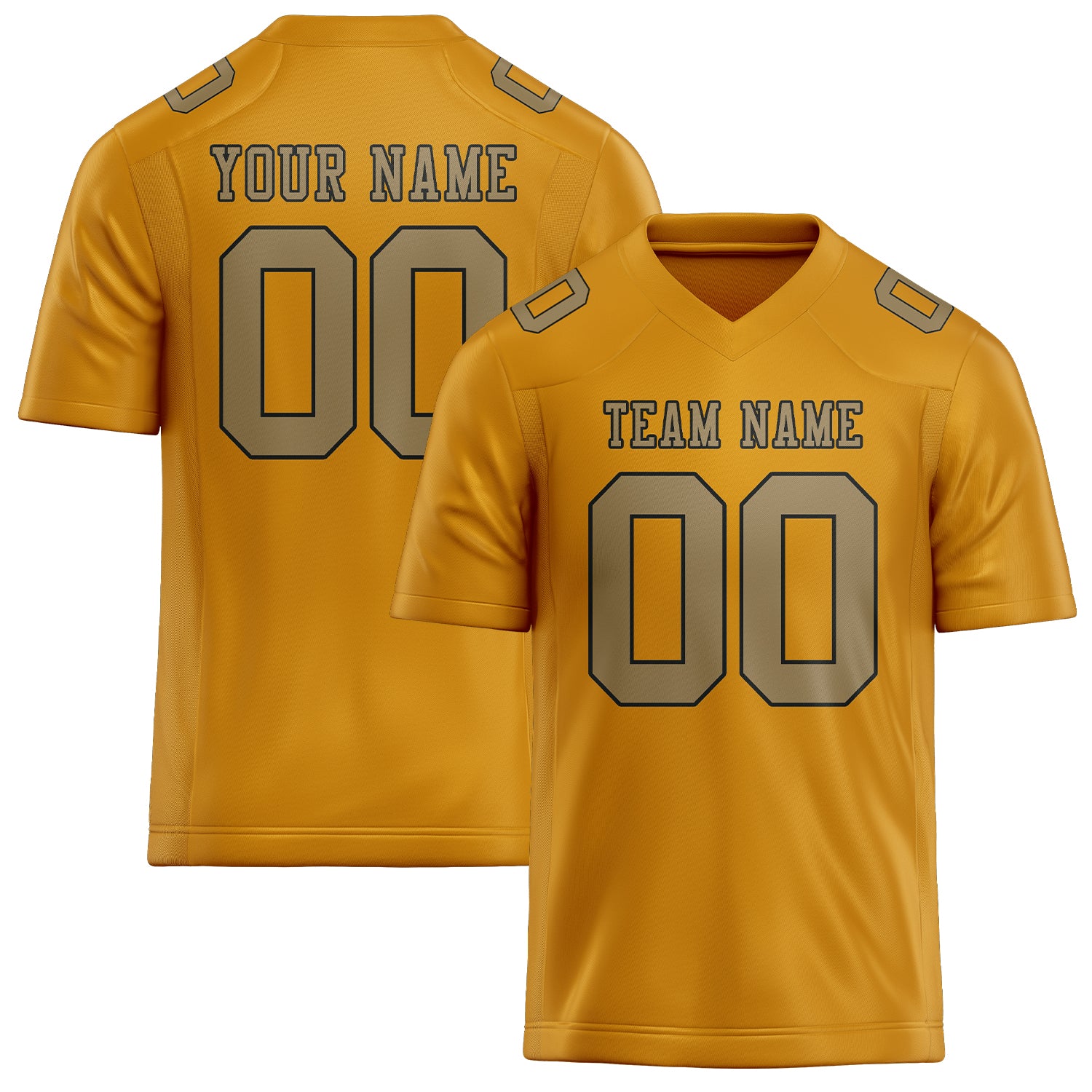 Maßgeschneidertes Professionelles Gelb Hellkhaki Rugbytrikot