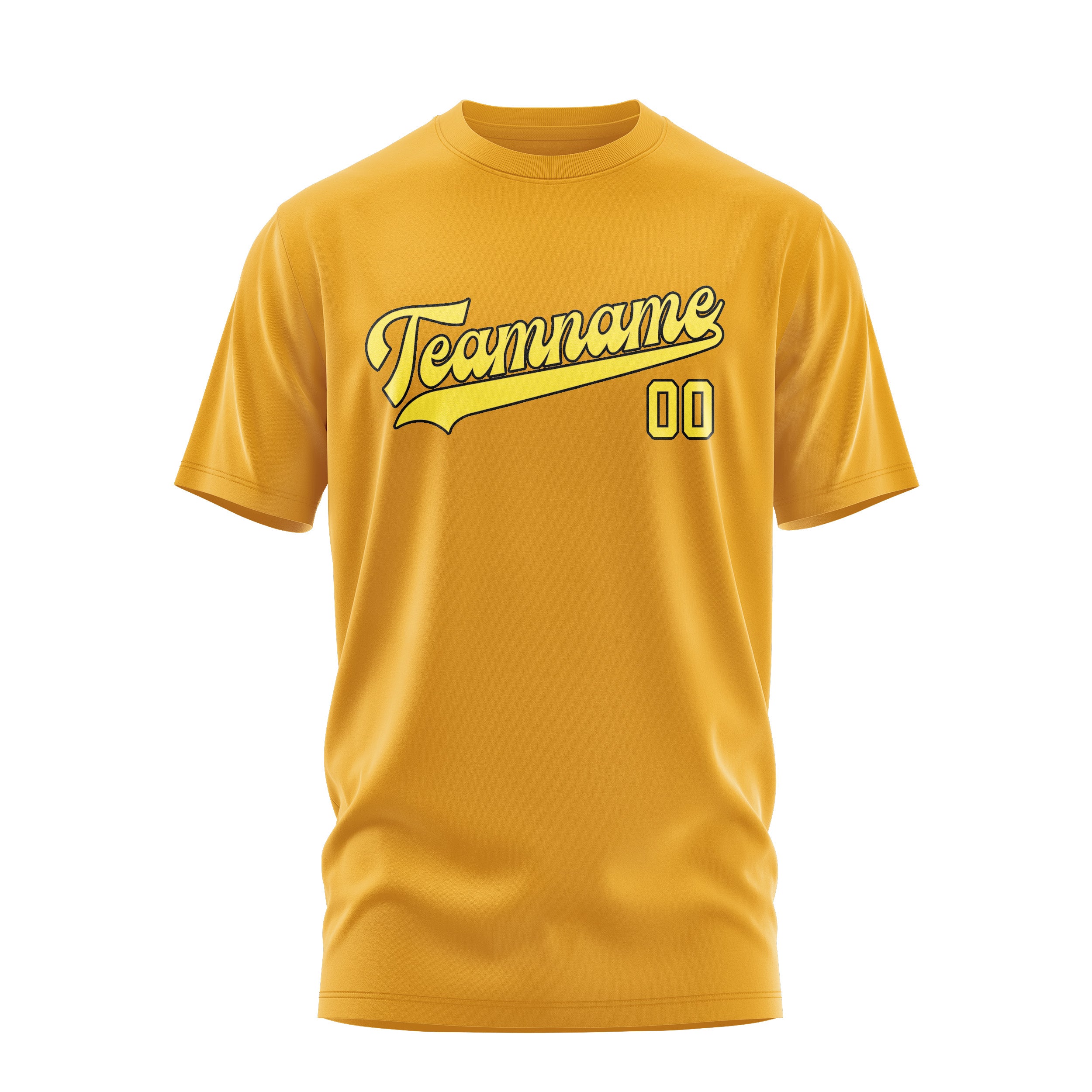 Maßgeschneidertes Gelb Blassgelb T-Shirt