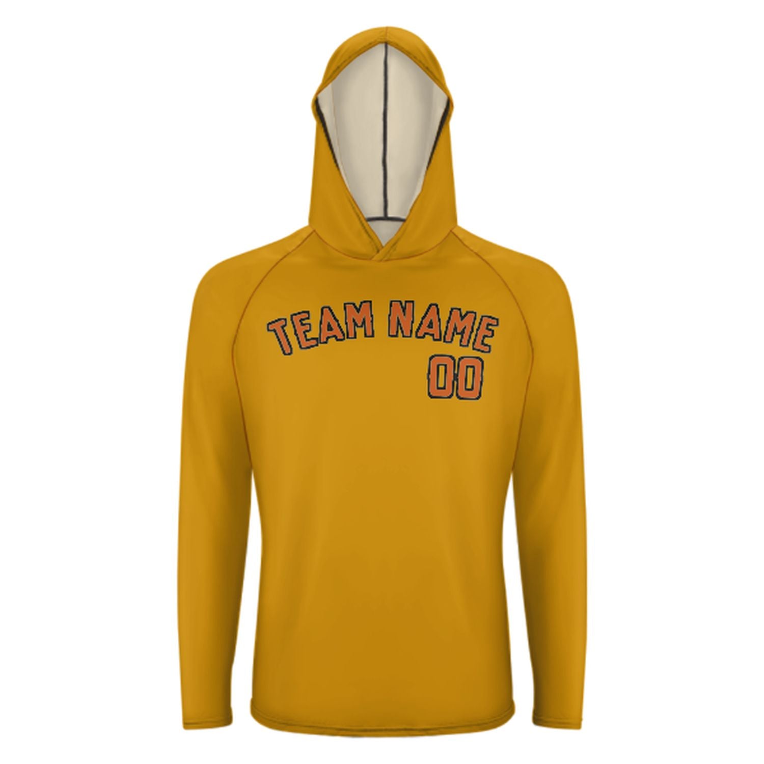 Na míru na míru na míru žlutá oranžová UV-hoodie