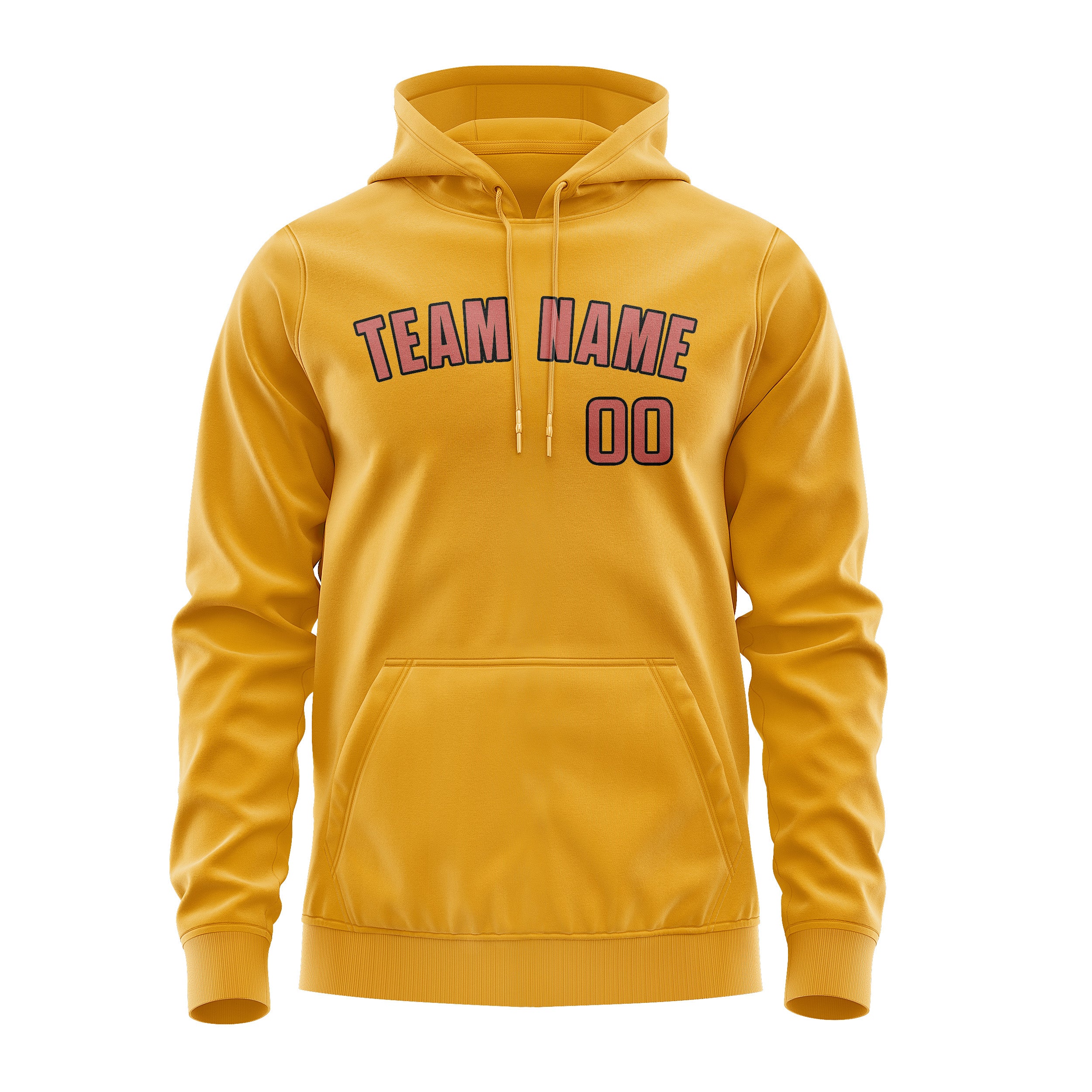 Maßgeschneidertes Gelb Kupferrose Hoodie