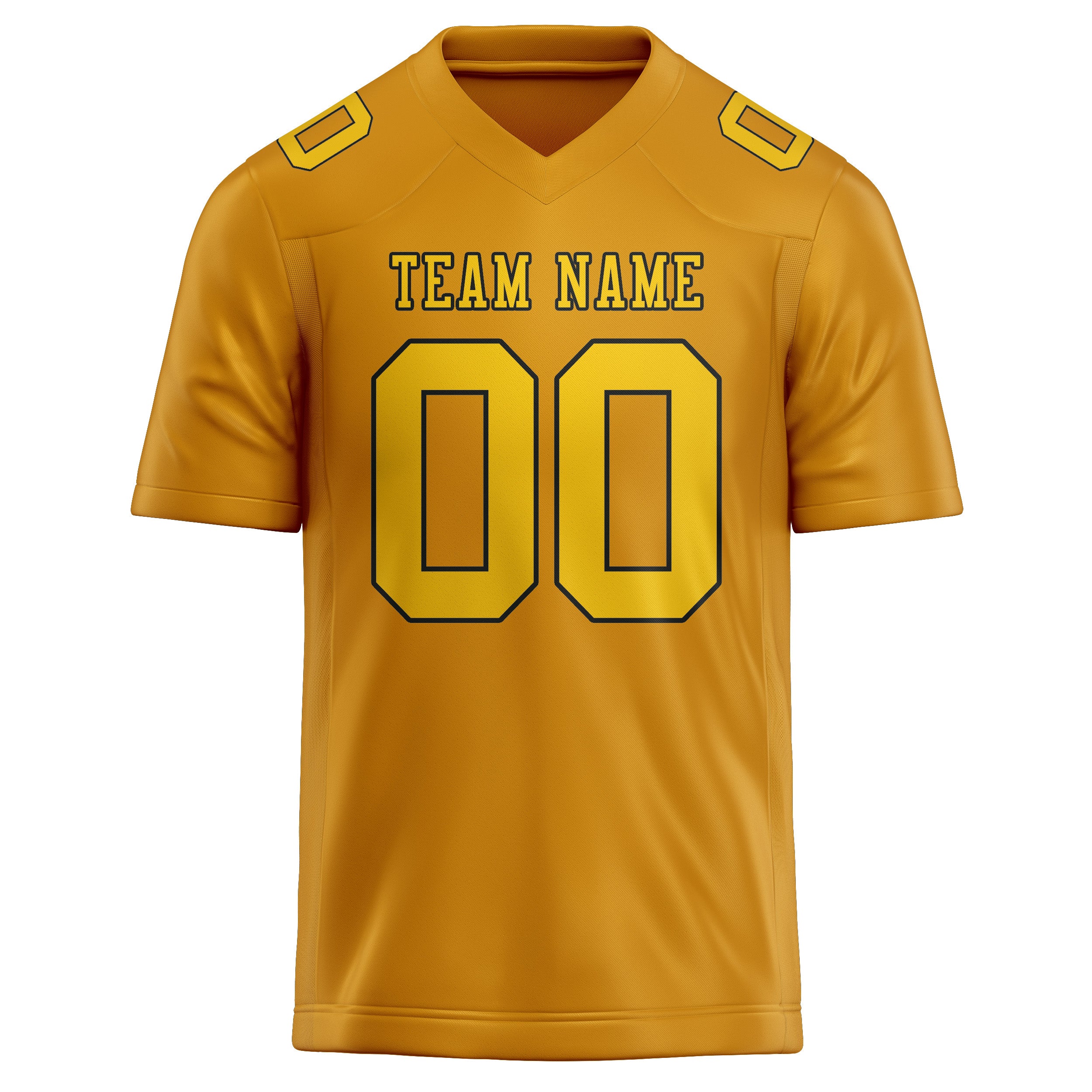 Maßgeschneidertes Professionelles Gelb Gold Rugbytrikot