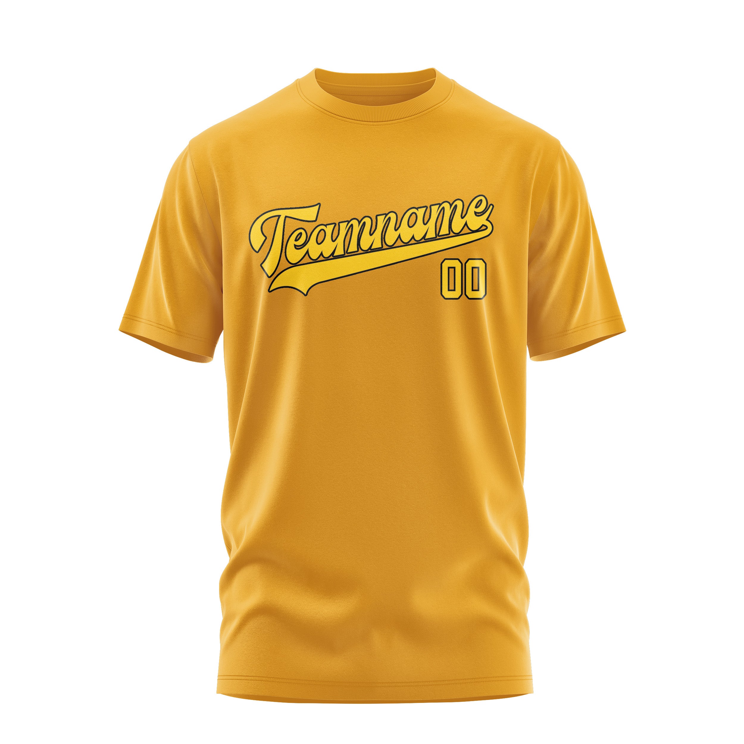 Maßgeschneidertes Gelb Gold T-Shirt
