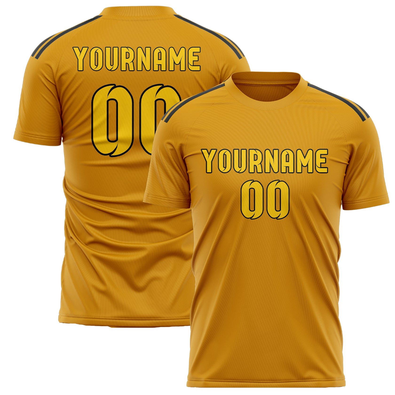Benutzerdefiniertes Professionelles Gelb Gold Fußballtrikot