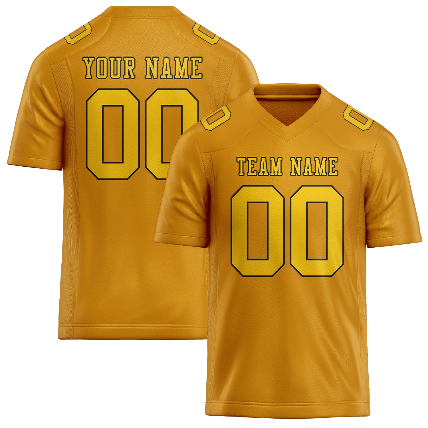 Maßgeschneidertes Professionelles Gelb Gold Rugbytrikot