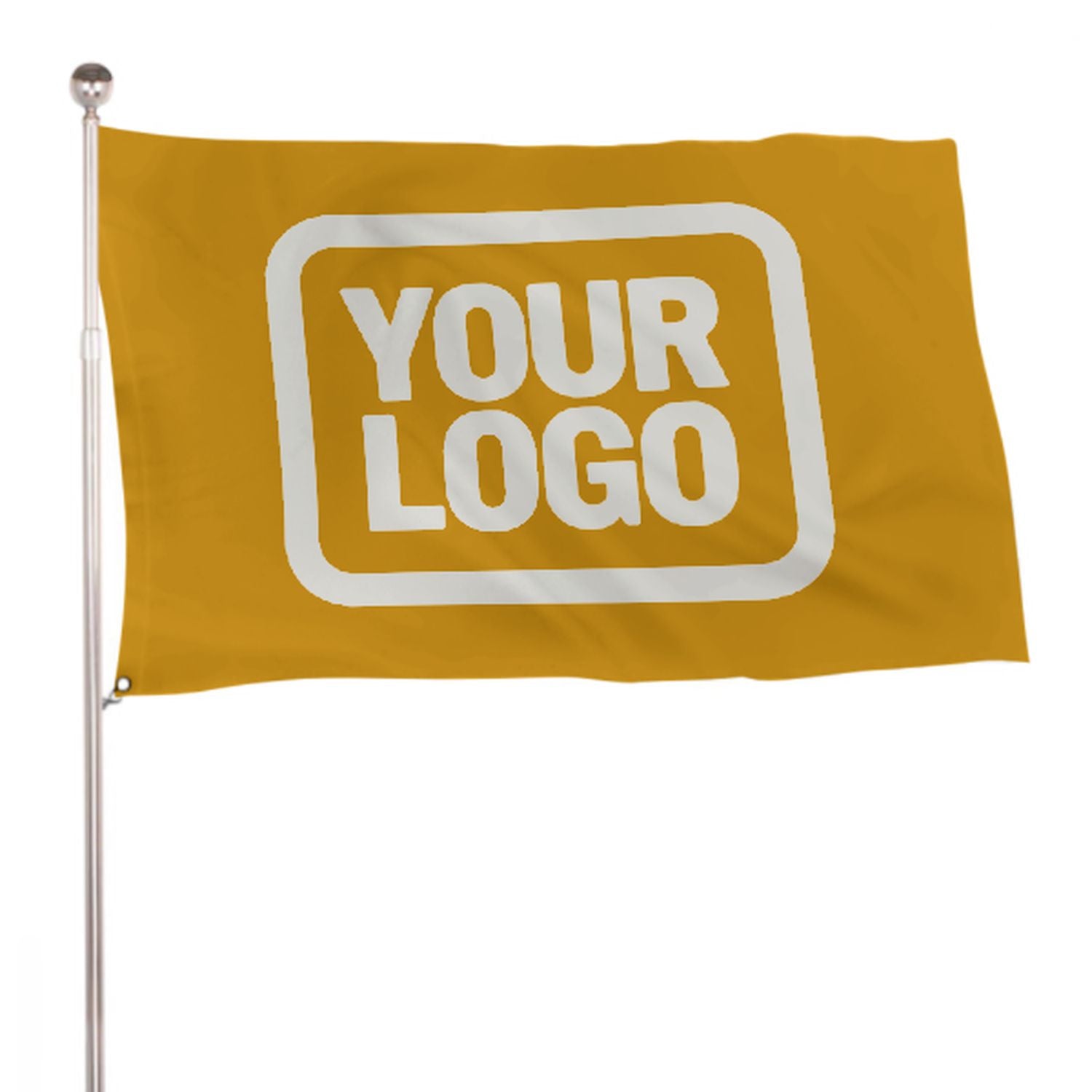 Maßgeschneidertes Gelb Weiß Flagge