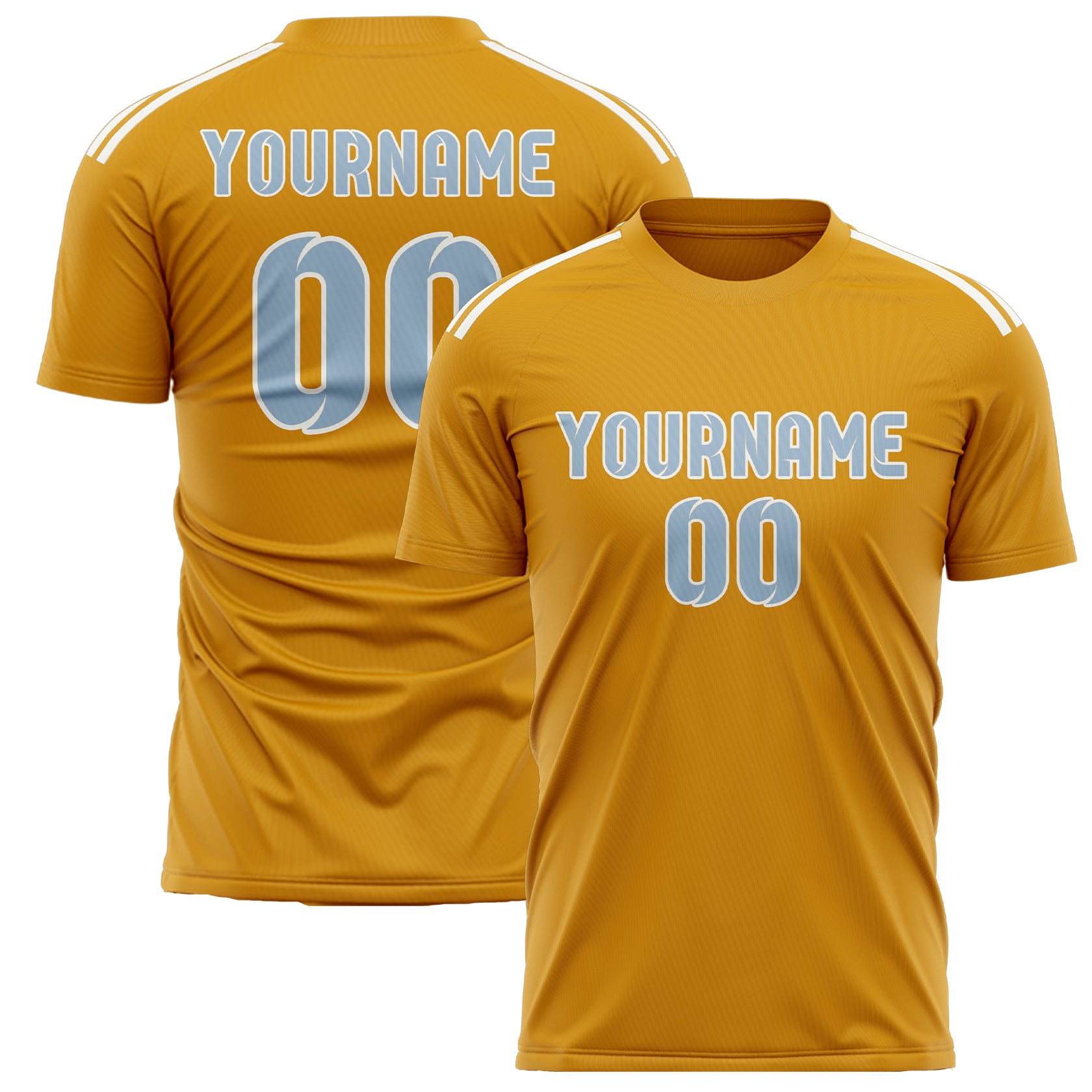 Benutzerdefiniertes Professionelles Gelb Hellblau Fußballtrikot