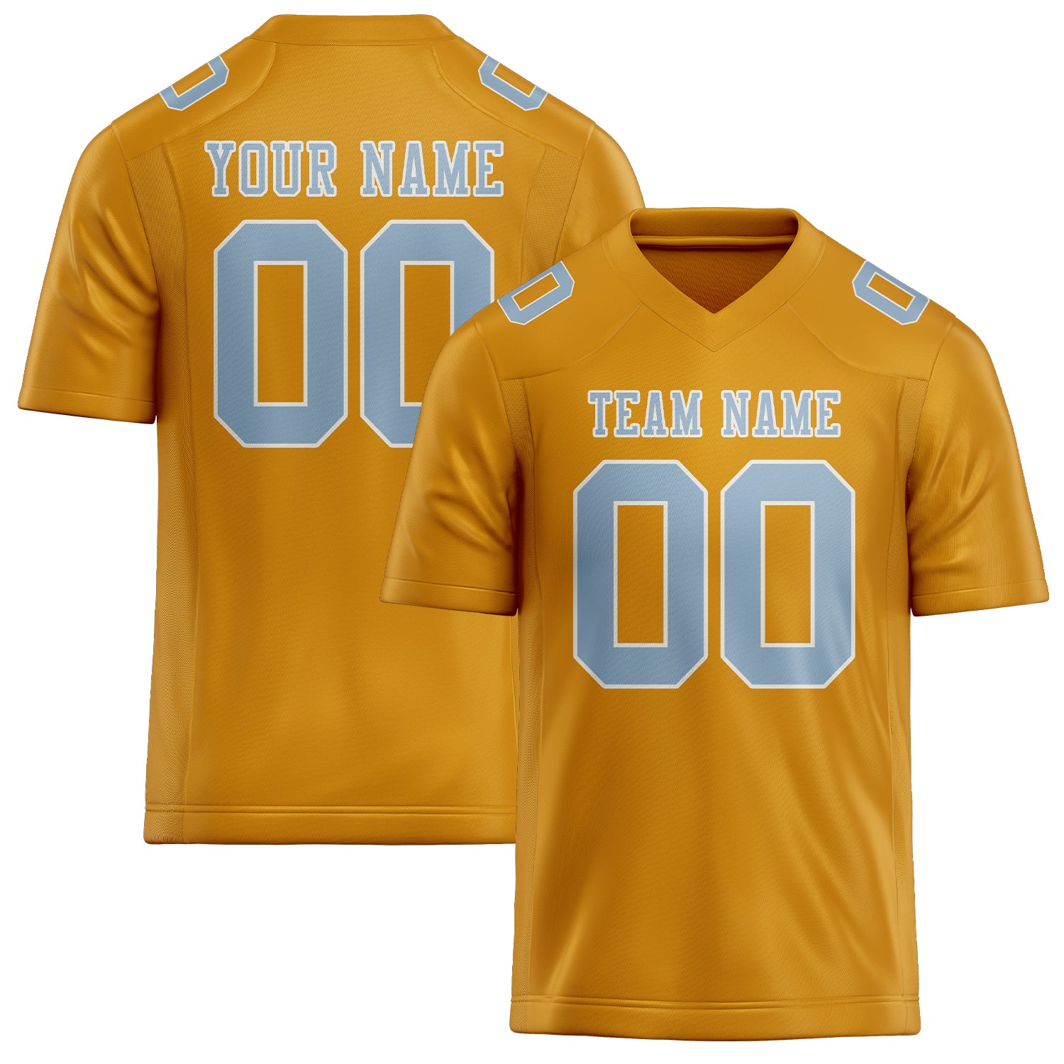 Maßgeschneidertes Professionelles Gelb Hellblau Rugbytrikot