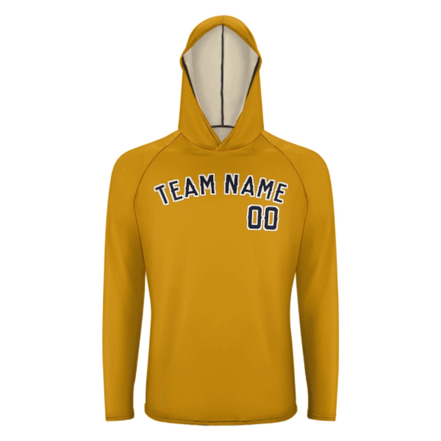 Na míru na míru žlutá ocelová modrá UV-hoodie