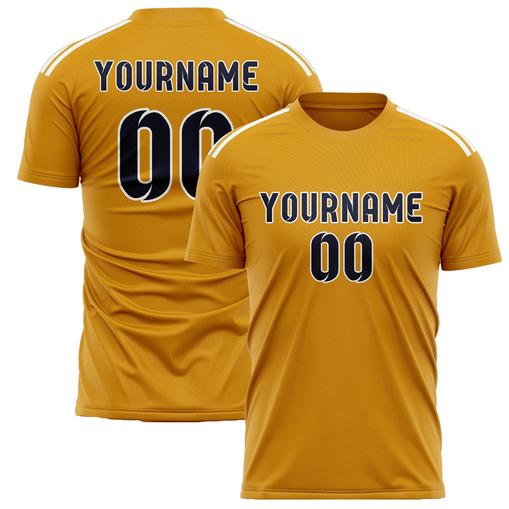 Benutzerdefiniertes Professionelles Gelb Stahlblau Fußballtrikot