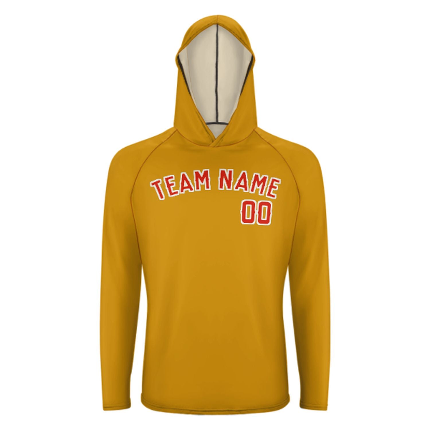 Na míru na míru na míru žluté oranžově červené UV-hoodie
