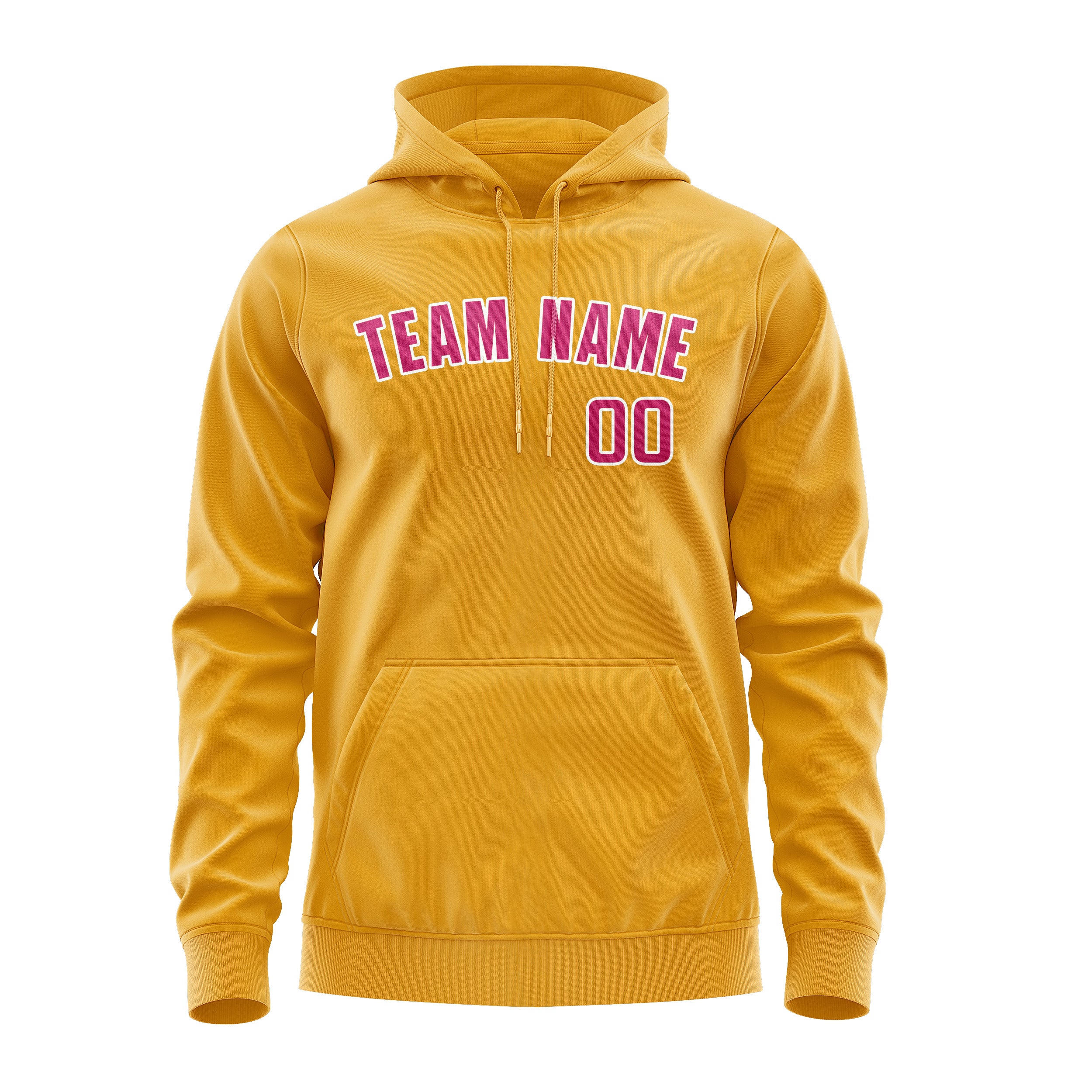 Maßgeschneidertes Gelb Rosarot Hoodie