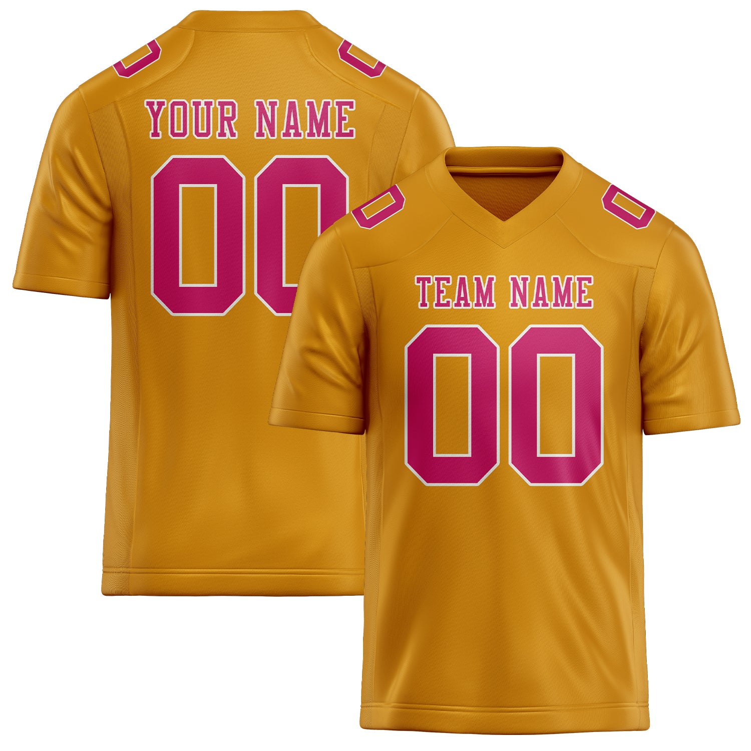 Maßgeschneidertes Professionelles Gelb Rosarot Rugbytrikot