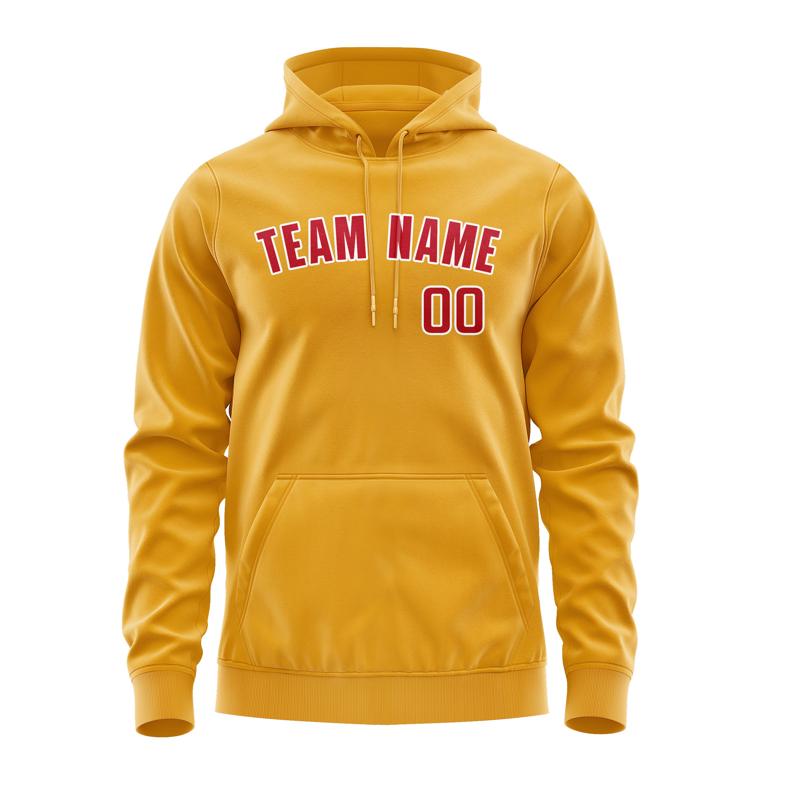 Maßgeschneidertes Gelb Rot Hoodie