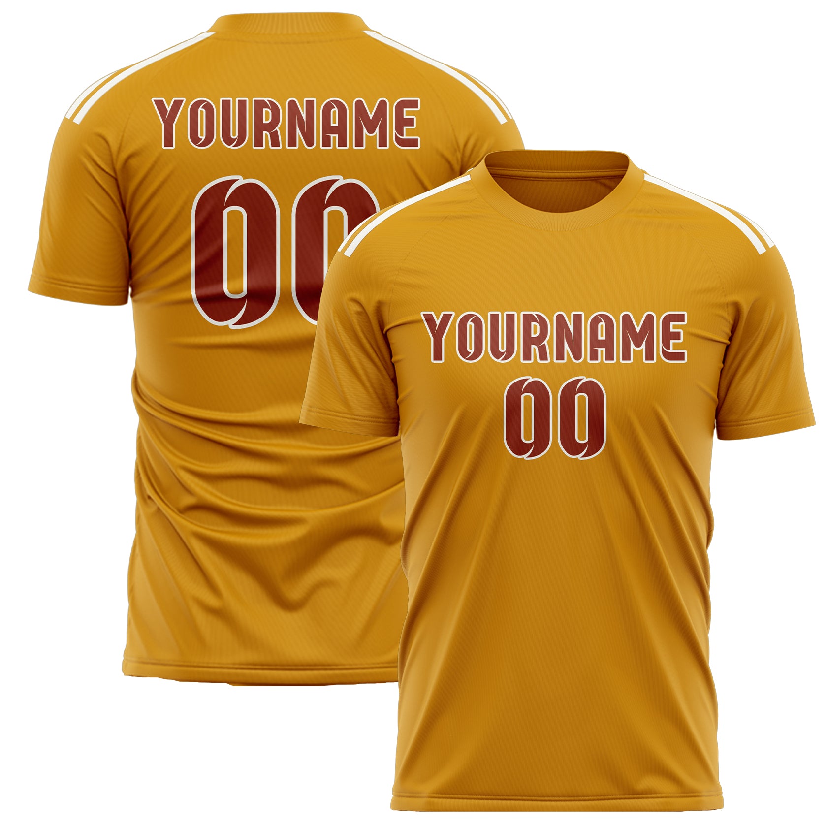 Benutzerdefiniertes Professionelles Gelb Korallenrot Fußballtrikot