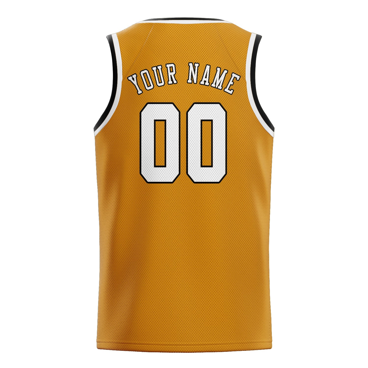 Benutzerdefiniertes Professionelles Gelb Weiß Basketballtrikot