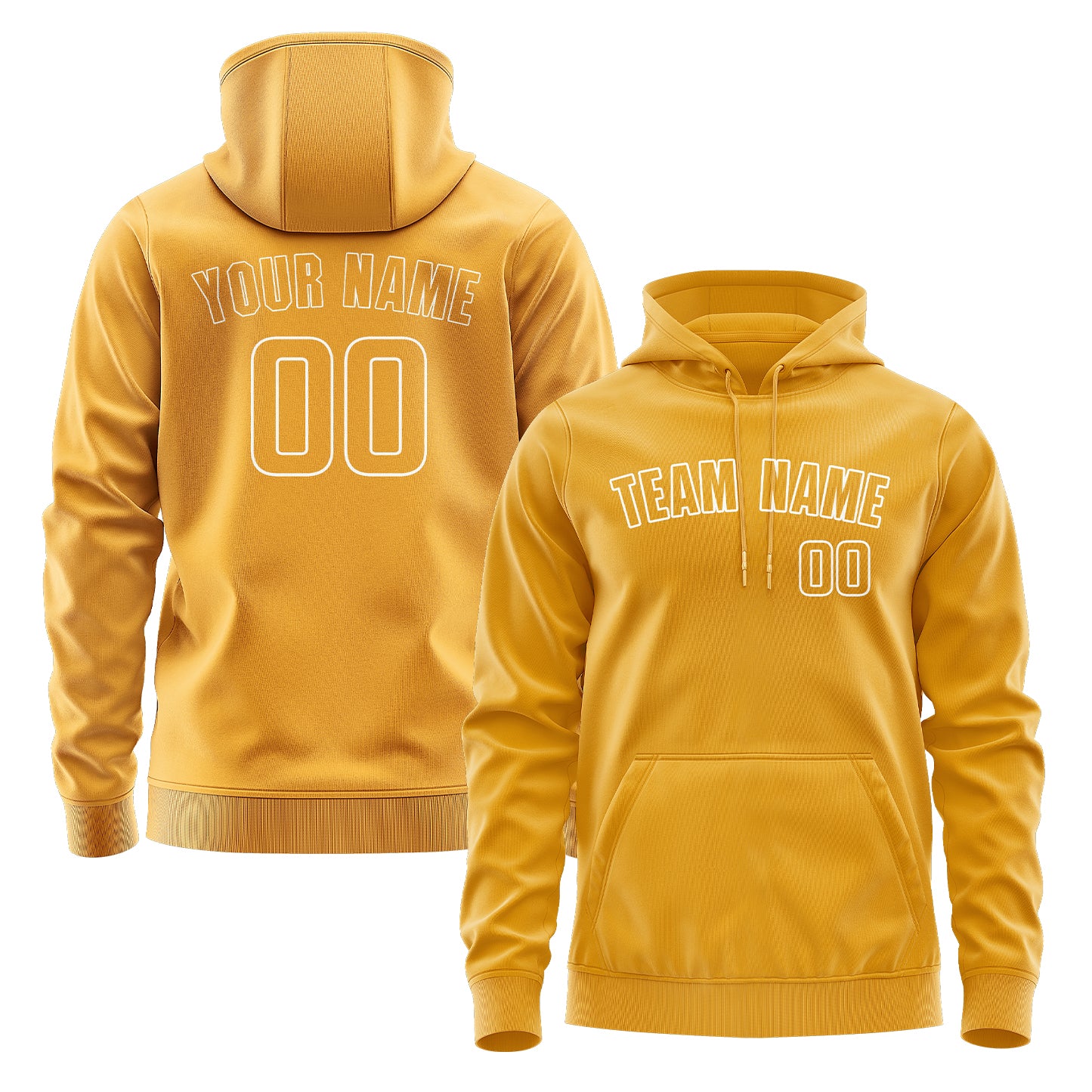 Maßgeschneidertes Gelb Gelb Hoodie