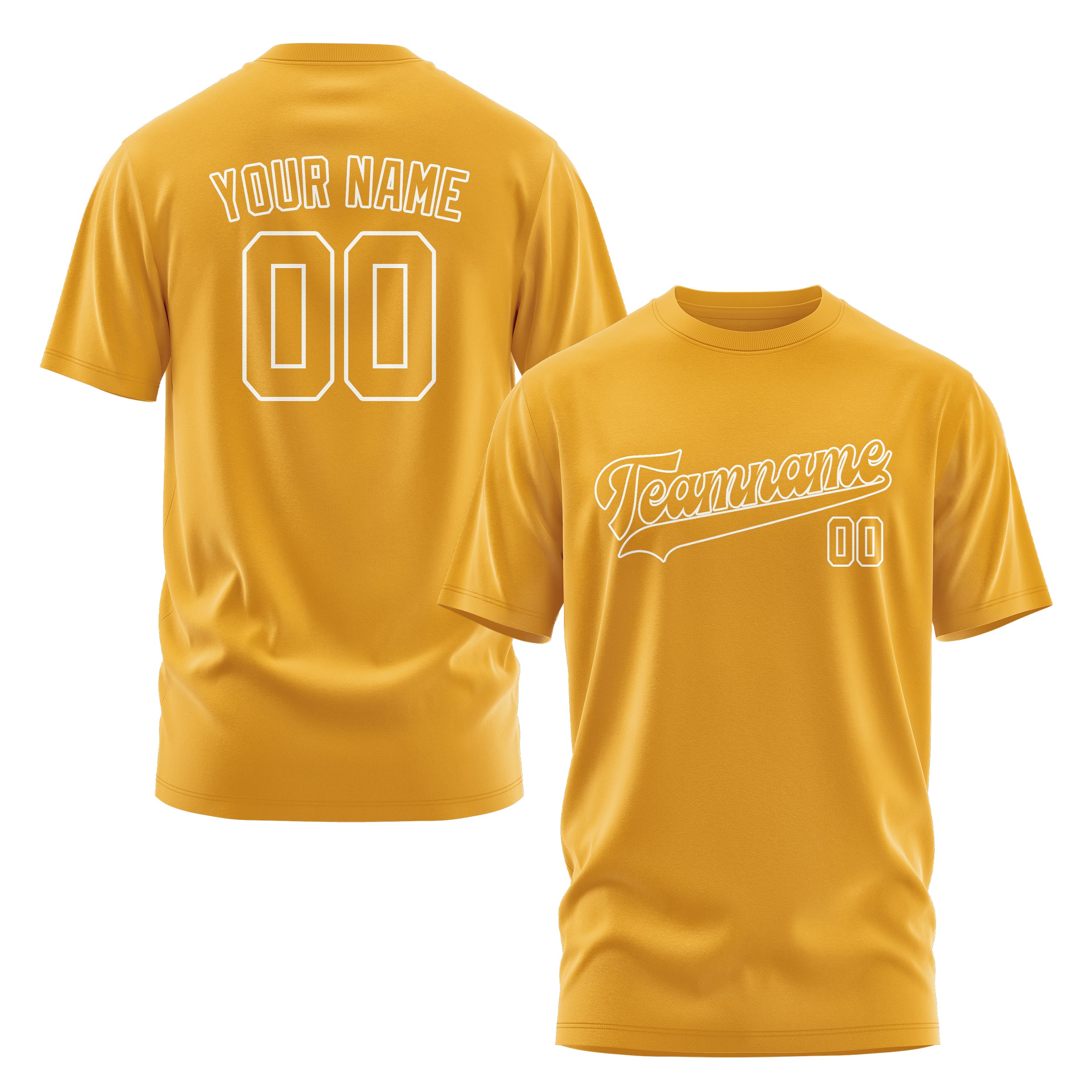 Maßgeschneidertes Gelb Gelb T-Shirt