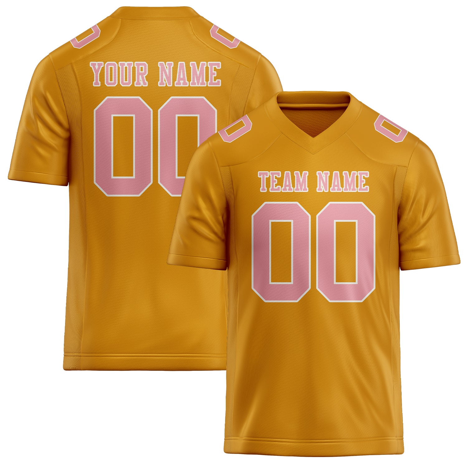 Maßgeschneidertes Professionelles Gelb Rosa Rugbytrikot