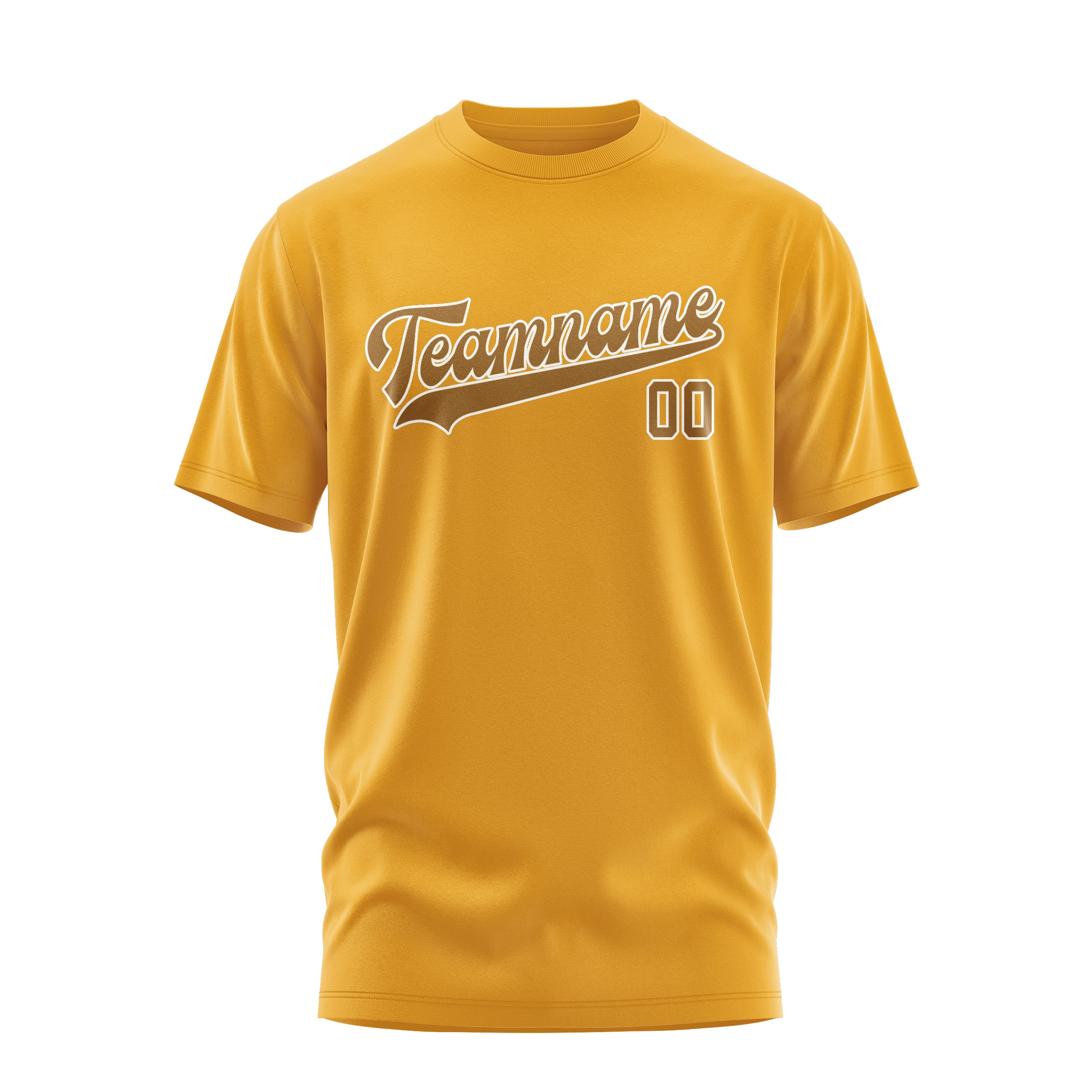 Maßgeschneidertes Gelb Khaki T-Shirt