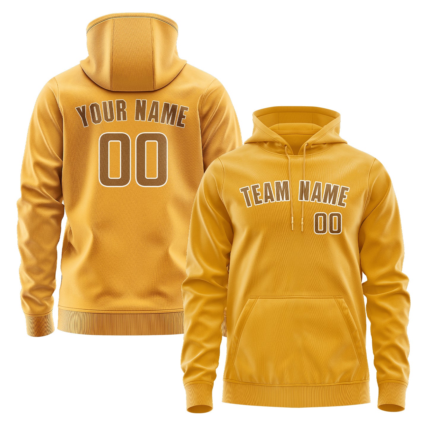 Maßgeschneidertes Gelb Khaki Hoodie