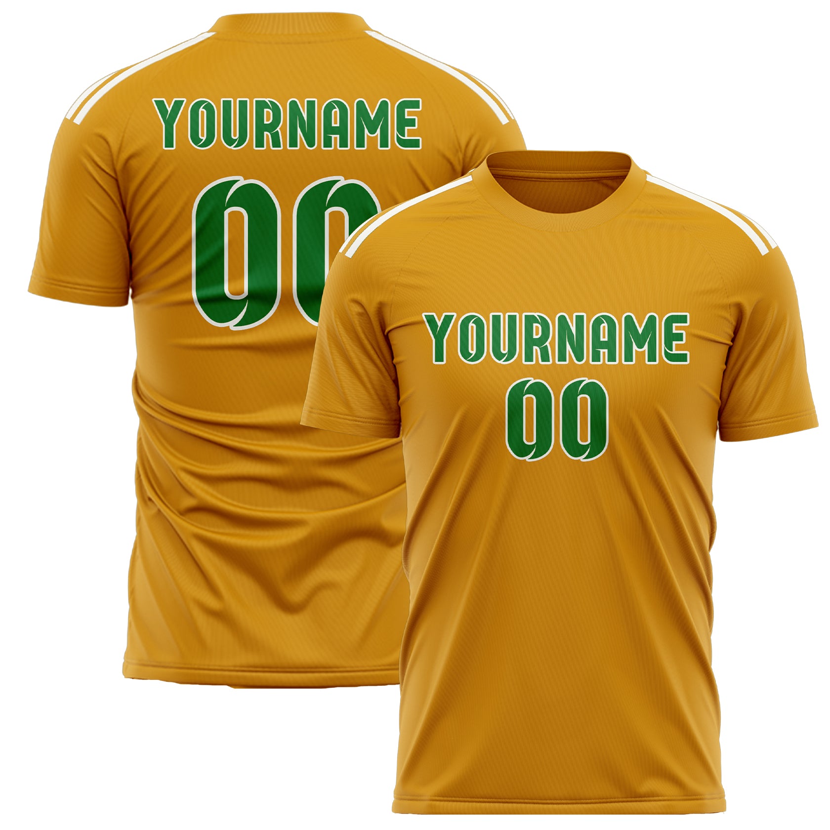 Benutzerdefiniertes Professionelles Gelb Smaragdgrün Fußballtrikot