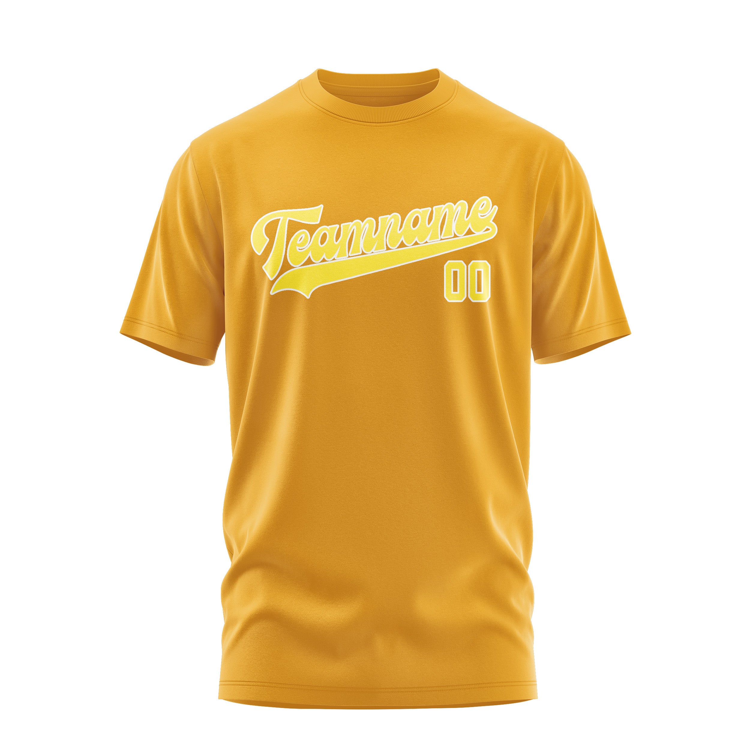 Maßgeschneidertes Gelb Blassgelb T-Shirt