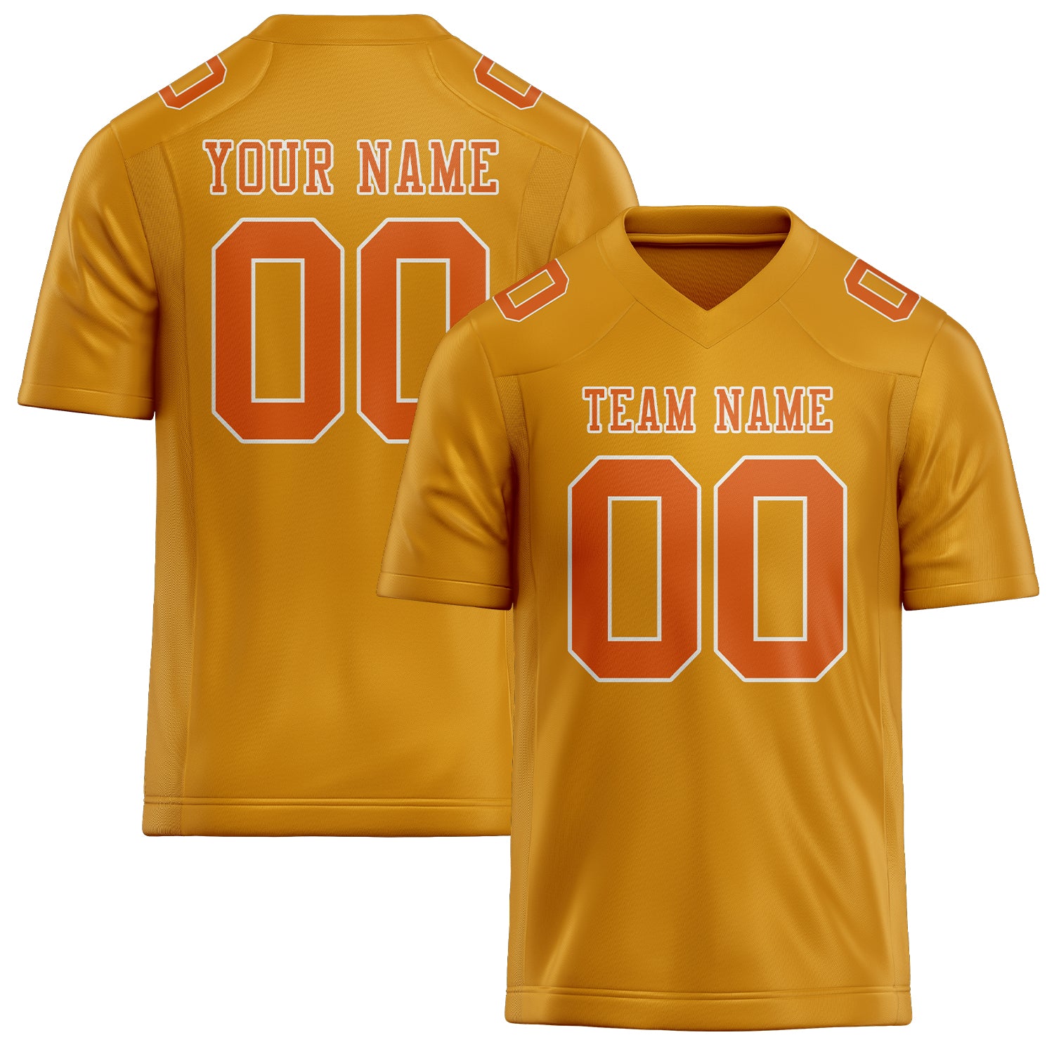 Maßgeschneidertes Professionelles Gelb Orange Rugbytrikot