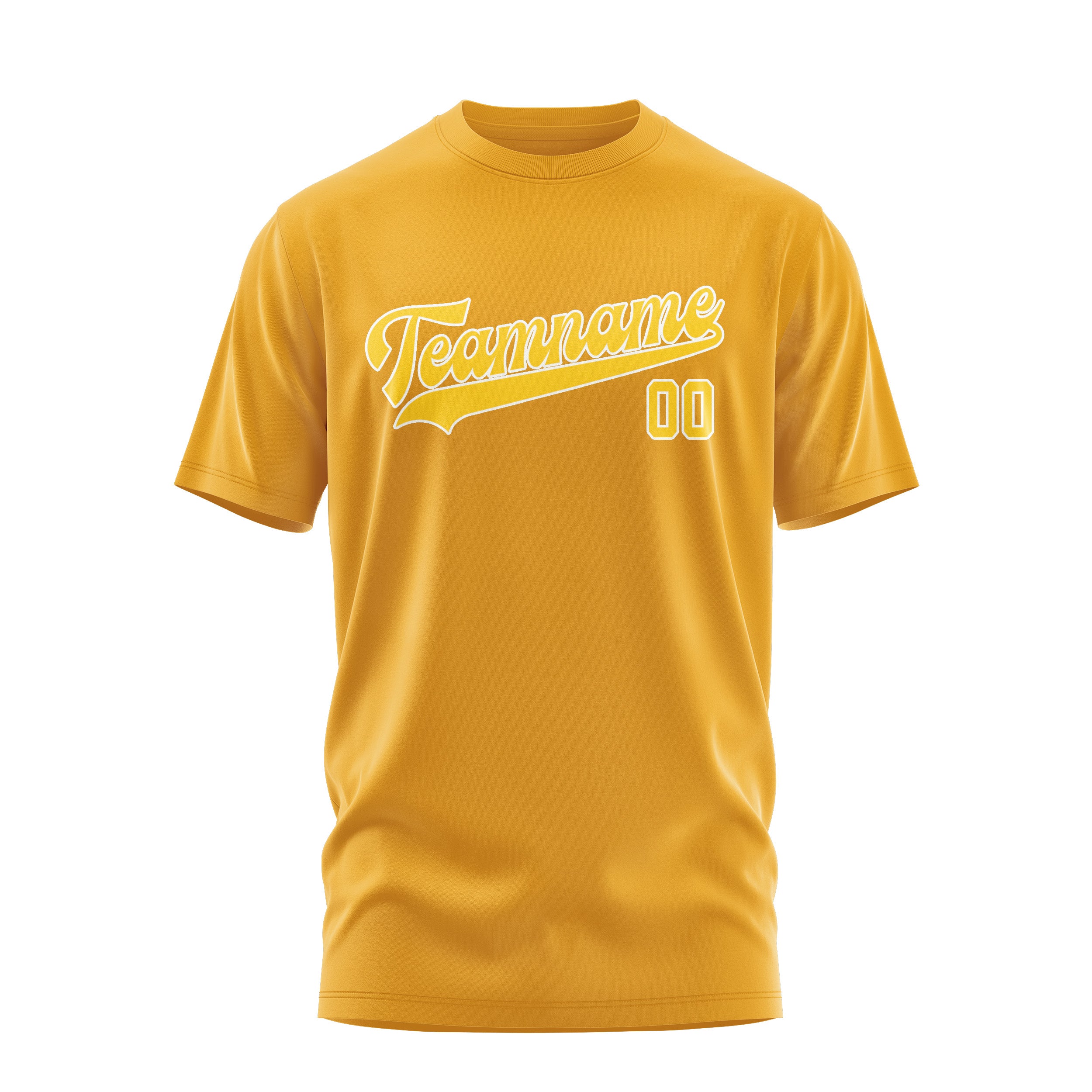 Maßgeschneidertes Gelb Gold T-Shirt
