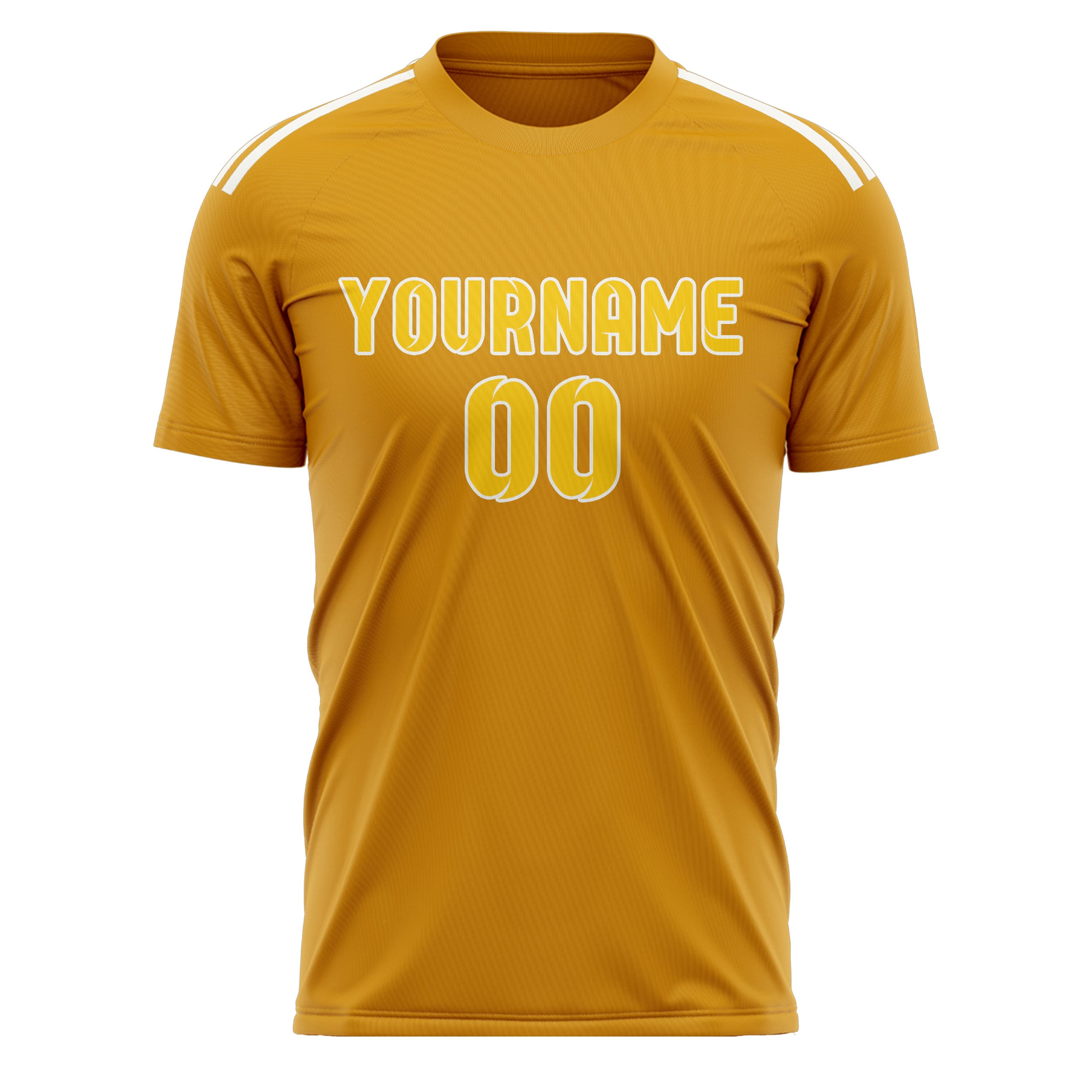 Benutzerdefiniertes Professionelles Gelb Gold Fußballtrikot