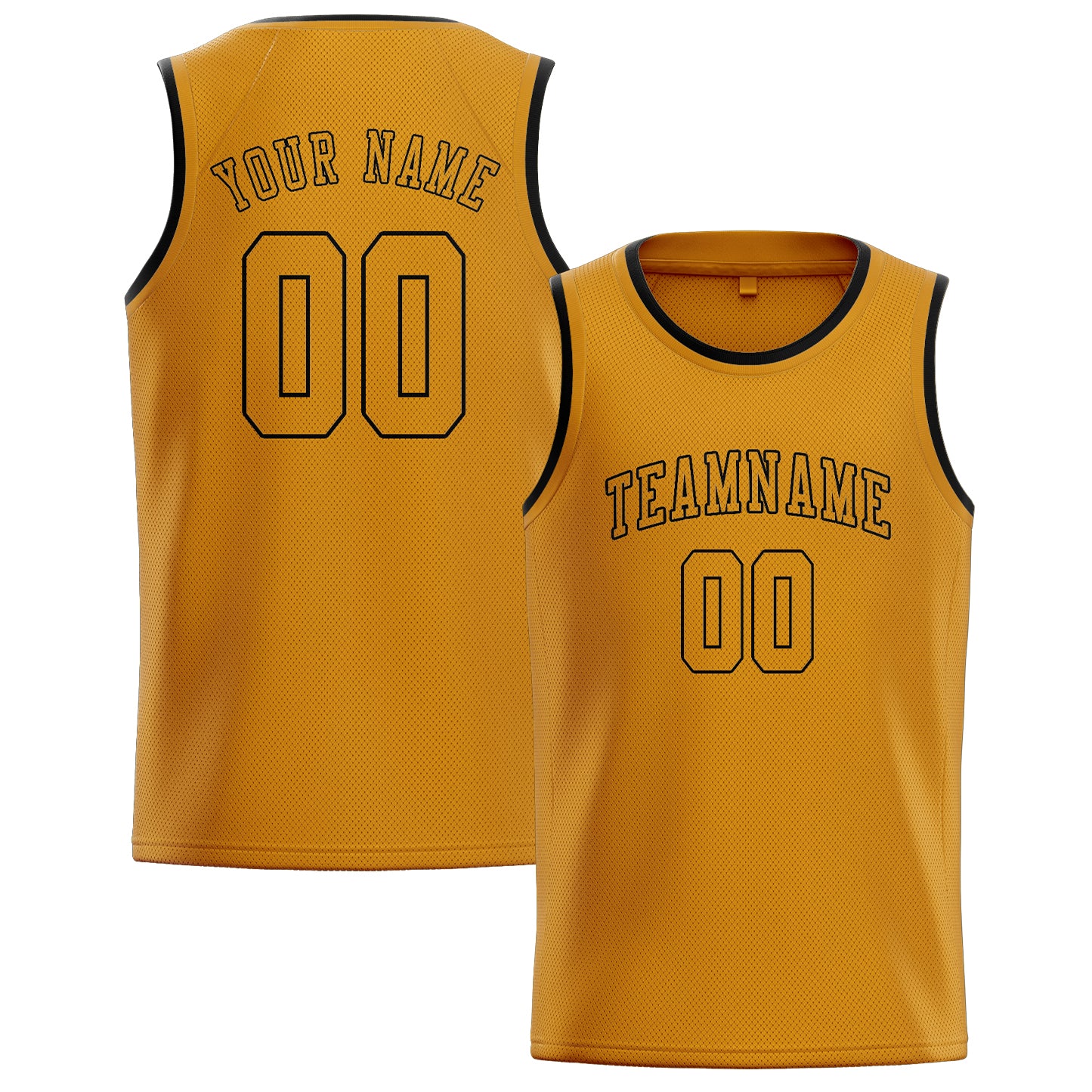 Benutzerdefiniertes Professionelles Gelb Gelb Basketballtrikot