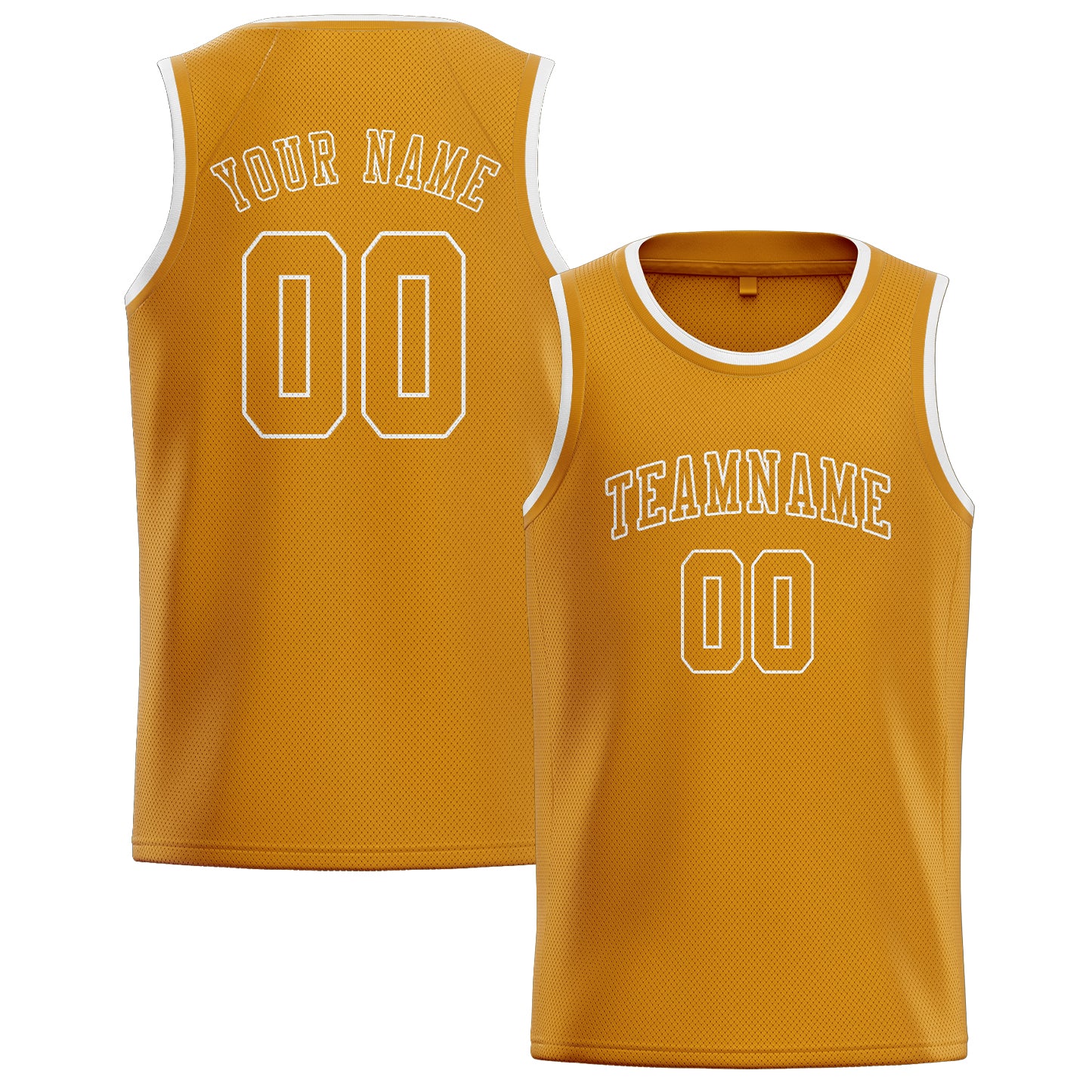 Benutzerdefiniertes Professionelles Gelb Gelb Basketballtrikot