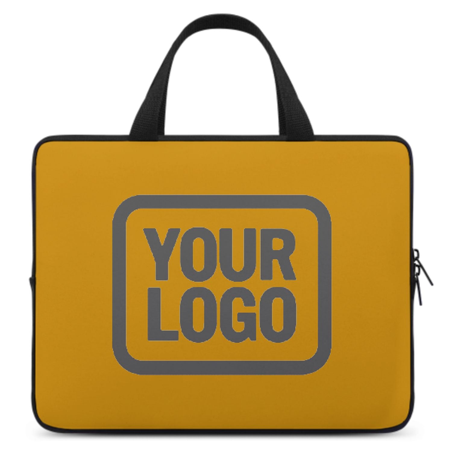 Borsa per laptop personalizzata gialla e grigio scuro