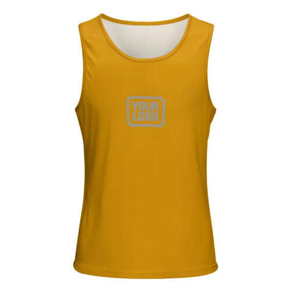 Maßgeschneidertes Gelb Grau Herren Tanktop