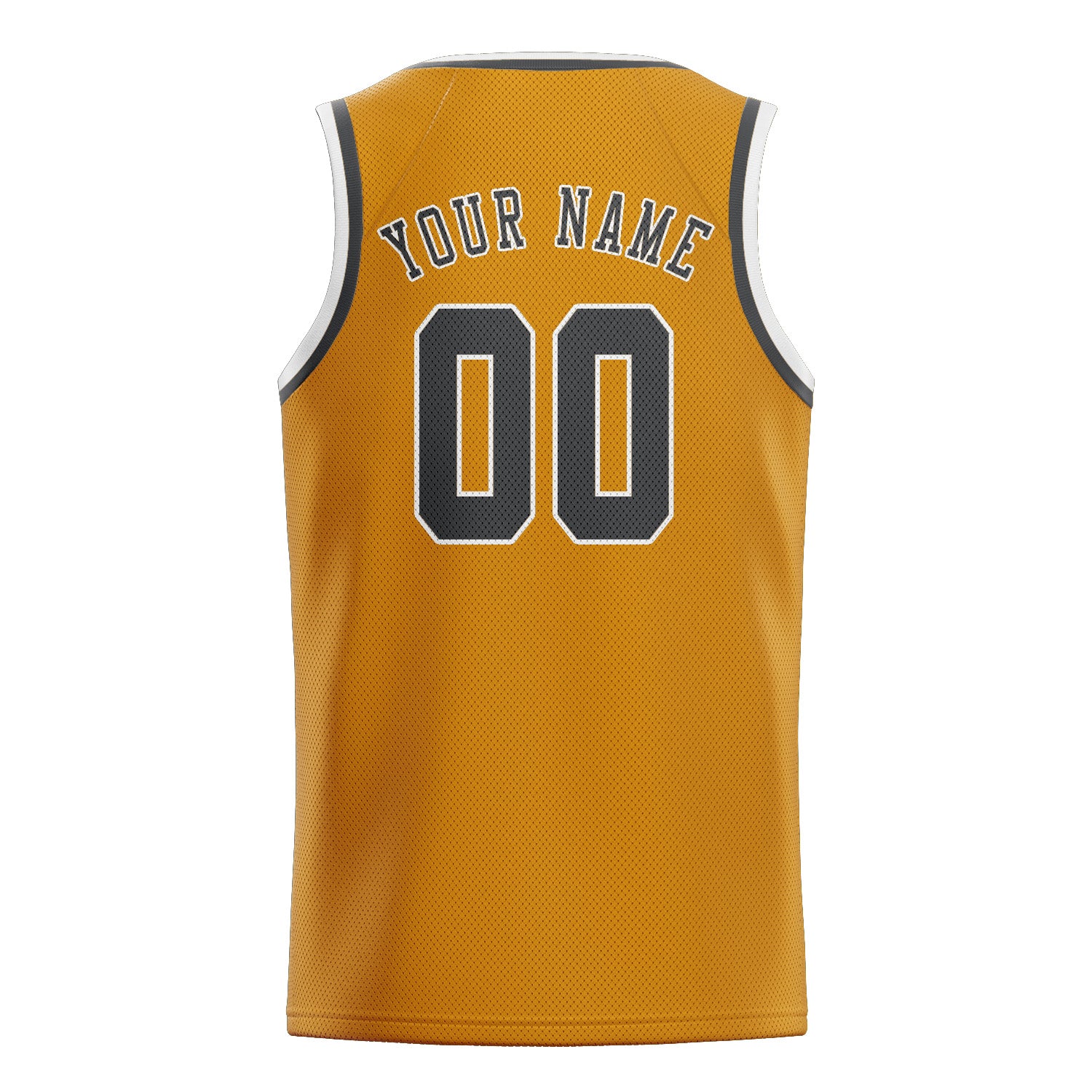 Benutzerdefiniertes Professionelles Gelb Dunkelgrau Basketballtrikot