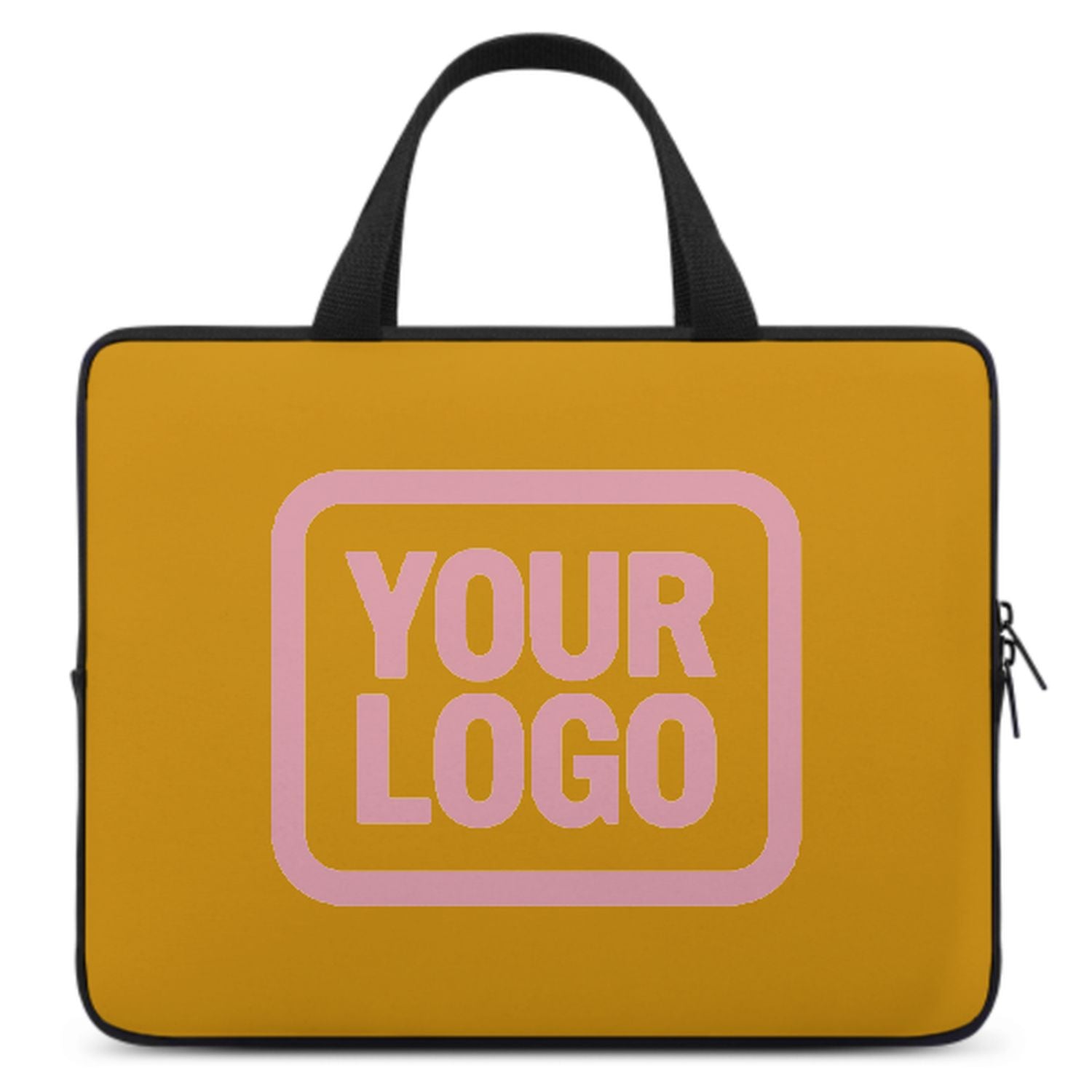 Borsa per laptop personalizzata gialla e rosa chiaro