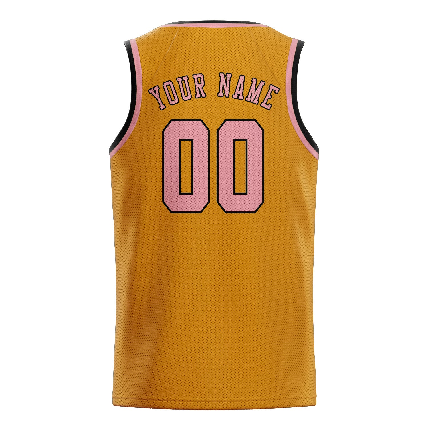 Benutzerdefiniertes Professionelles Gelb Rosa Basketballtrikot