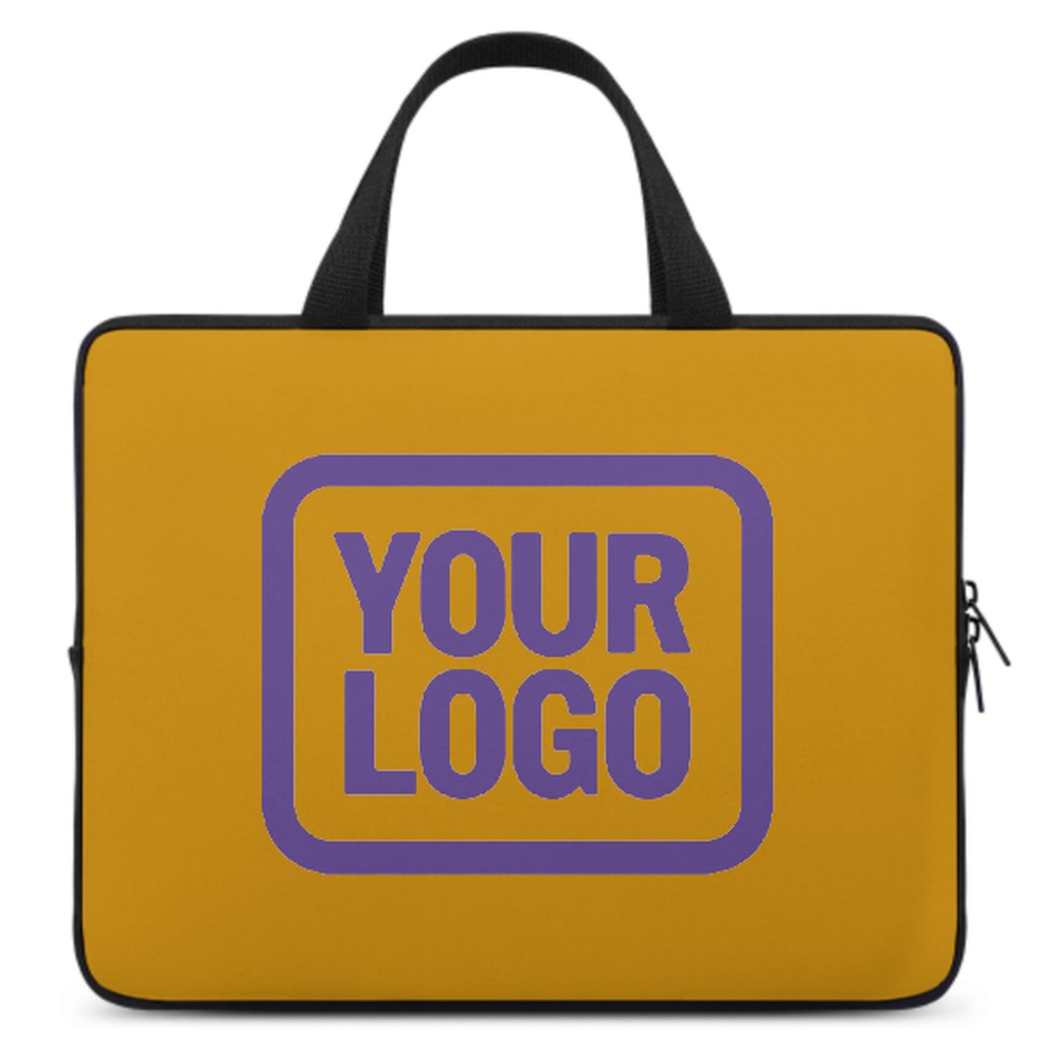 Borsa per laptop personalizzata gialla e viola chiaro
