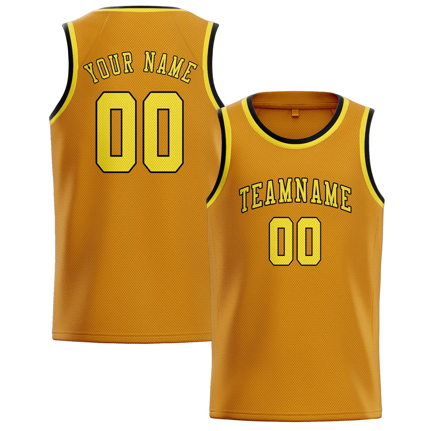 Benutzerdefiniertes Professionelles Gelb Blassgelb Basketballtrikot