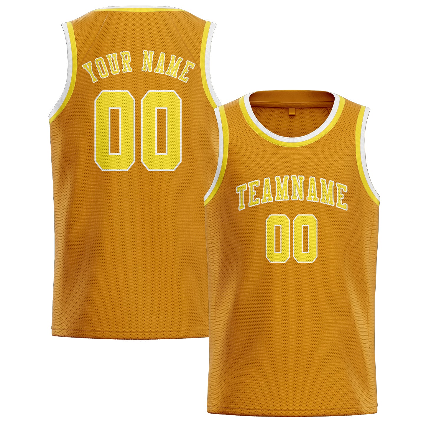 Benutzerdefiniertes Professionelles Gelb Blassgelb Basketballtrikot