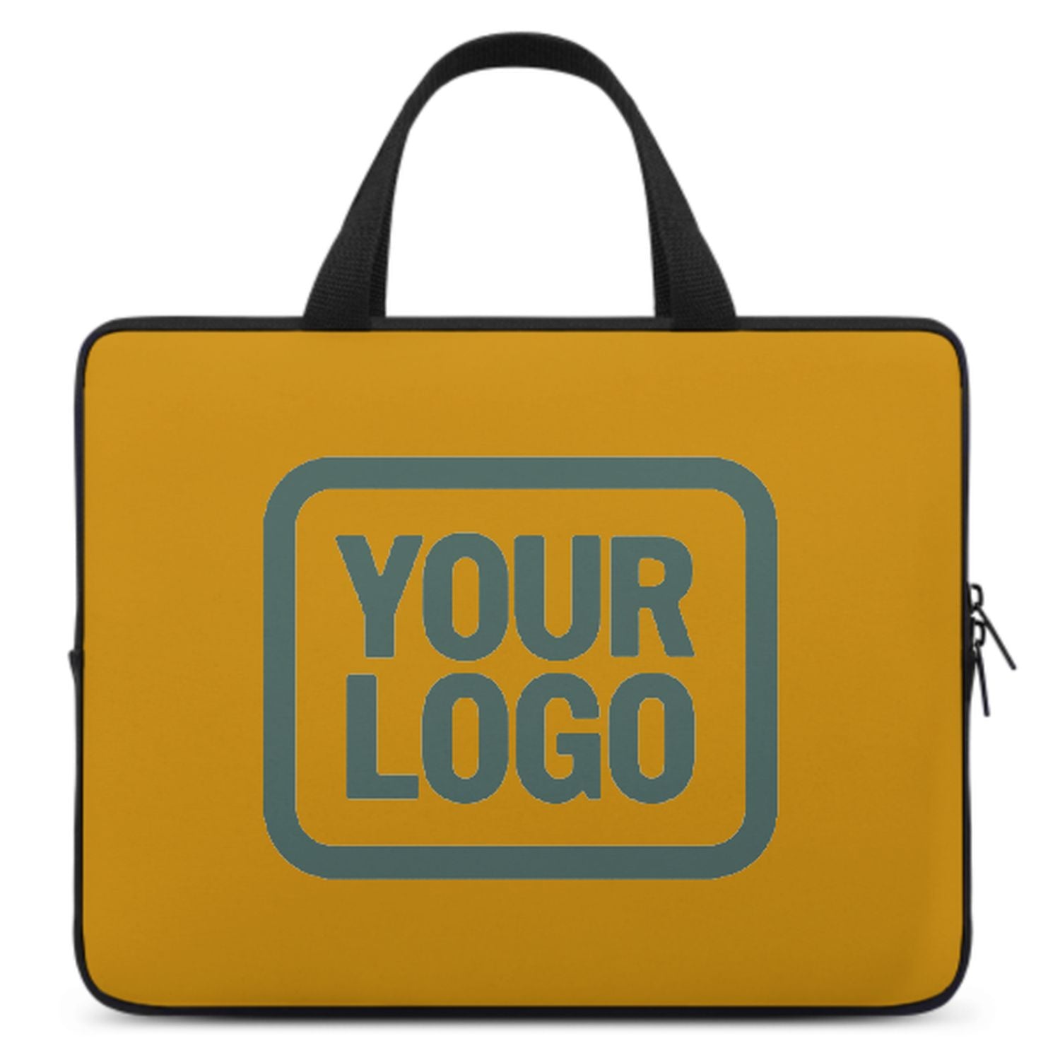 Borsa per laptop personalizzata gialla, blu e verde