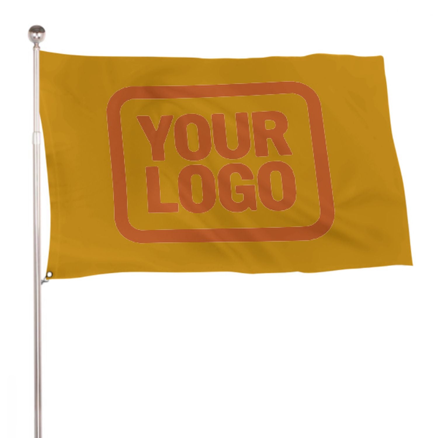 Maßgeschneidertes Gelb Orange Flagge