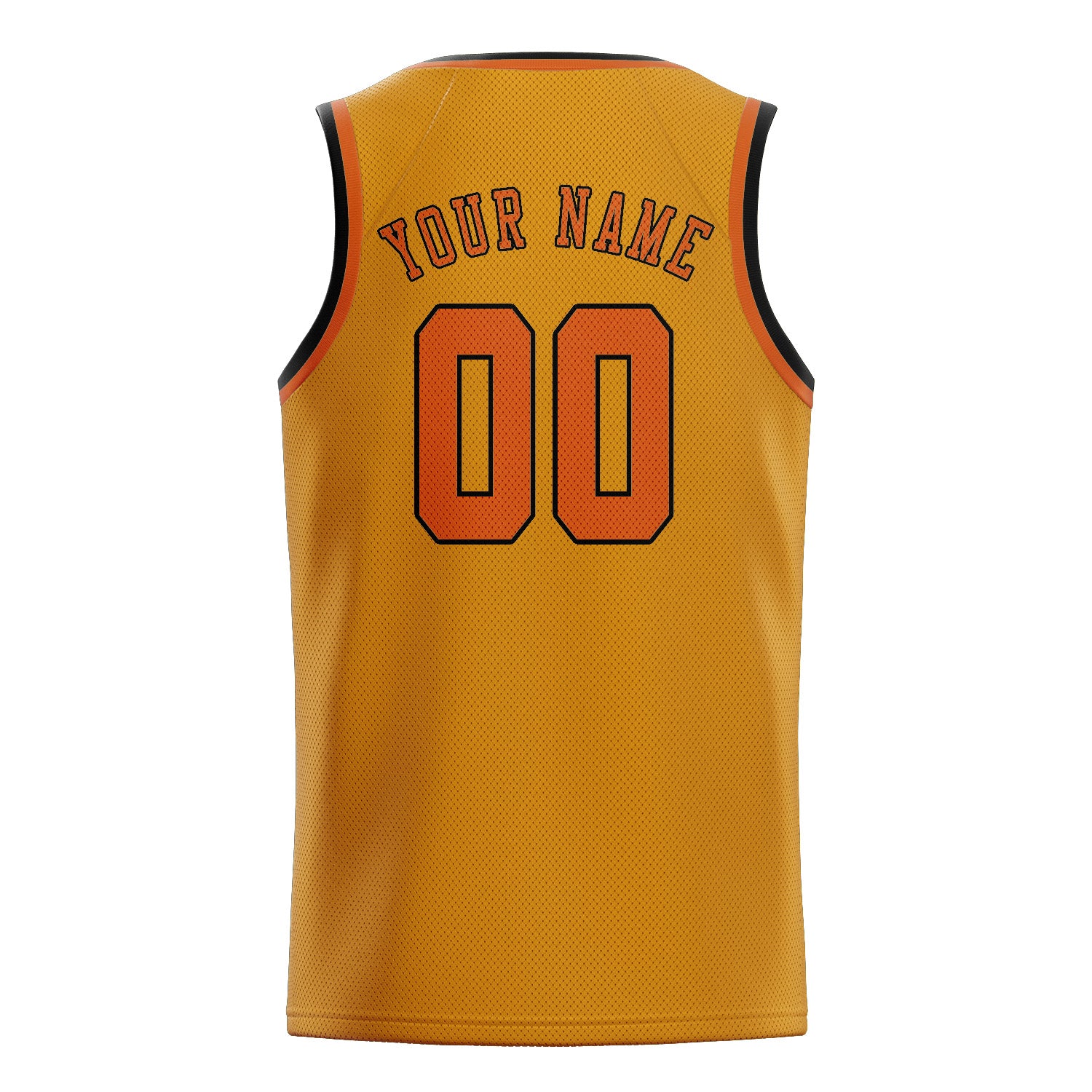 Benutzerdefiniertes Professionelles Gelb Orange Basketballtrikot